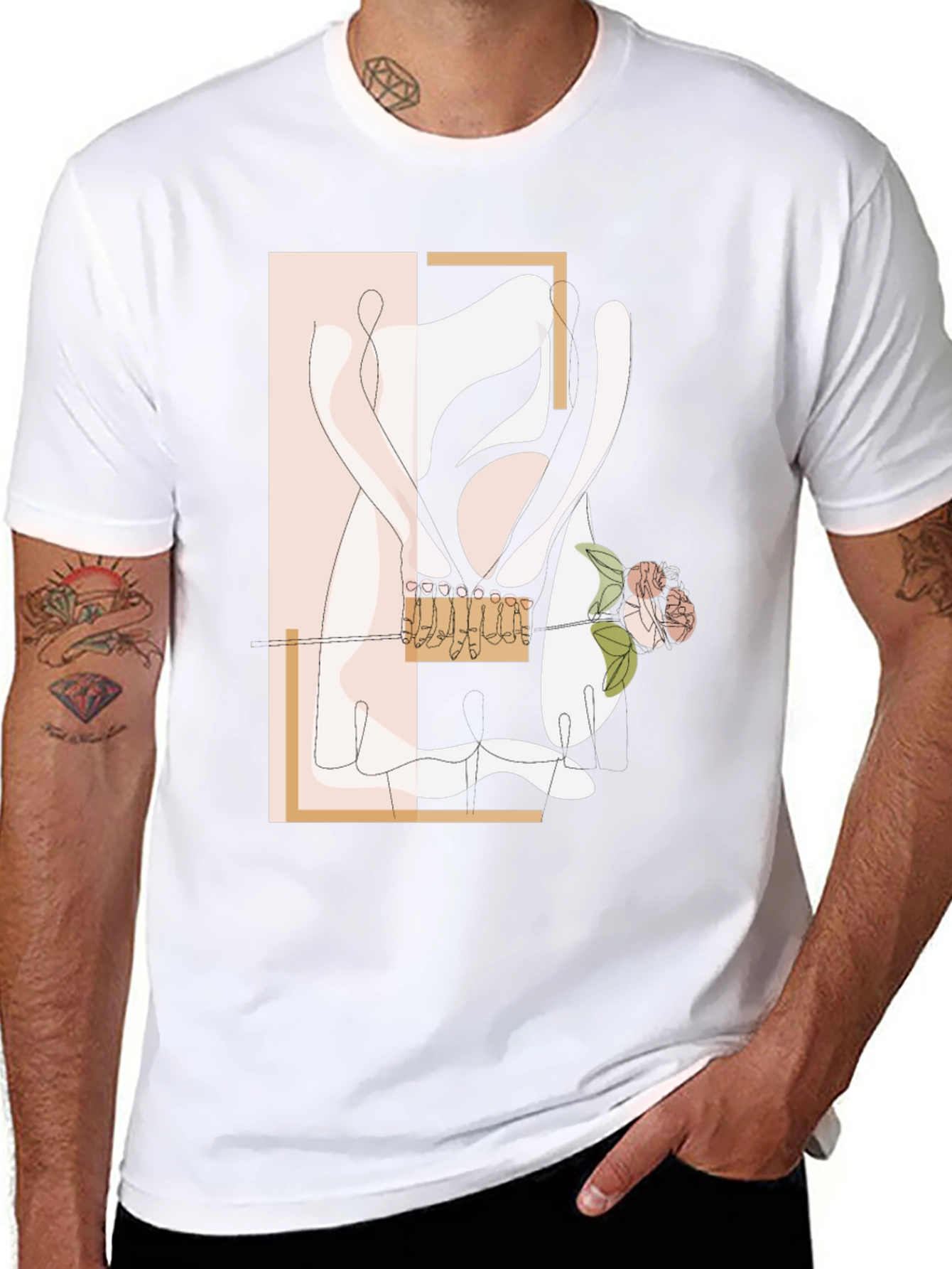 Abstract Ballet T-Shirt - Stylish Dance Design
