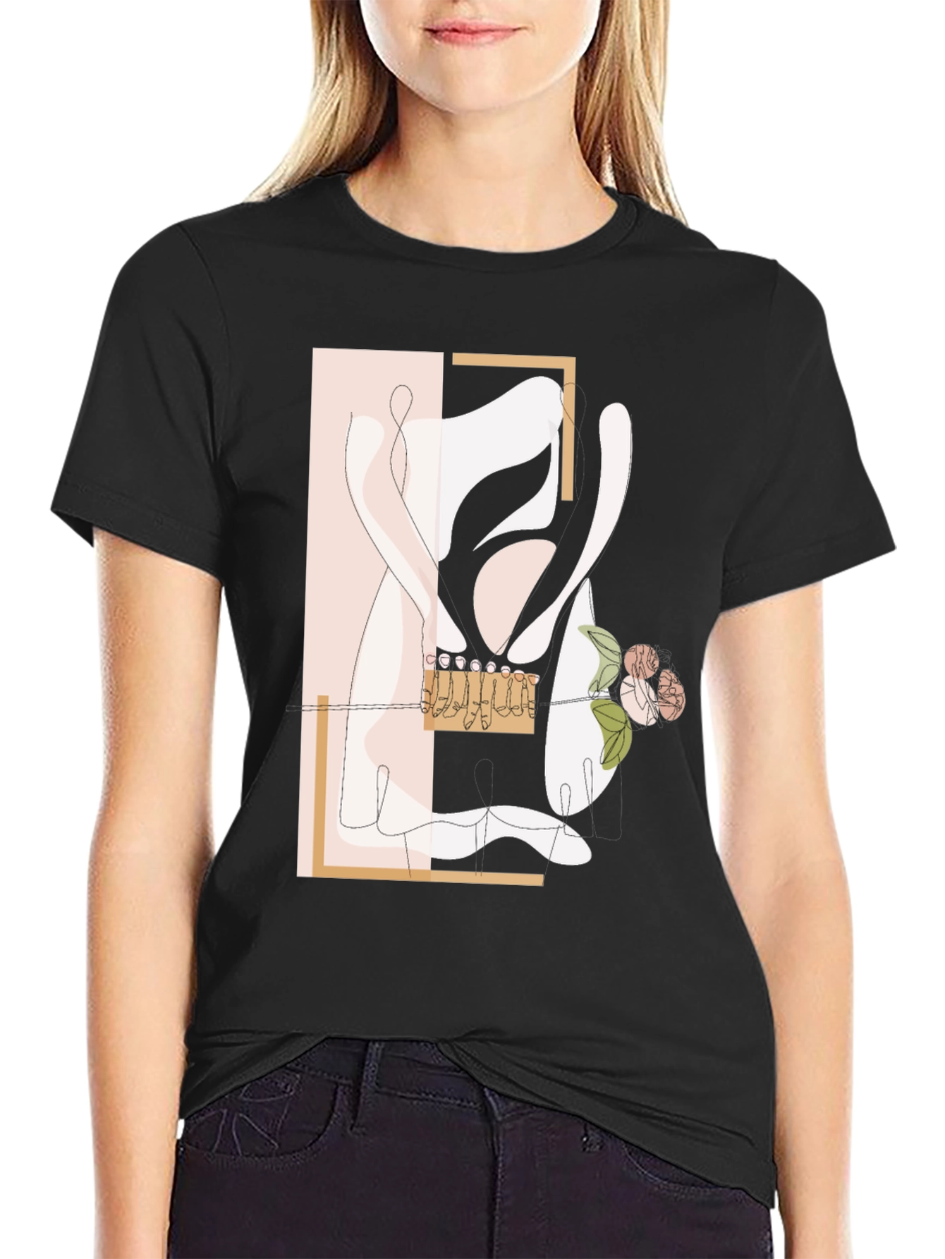 Abstract Ballet T-Shirt - Stylish Dance Design