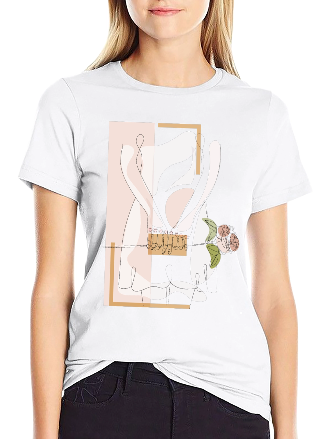 Abstract Ballet T-Shirt - Stylish Dance Design