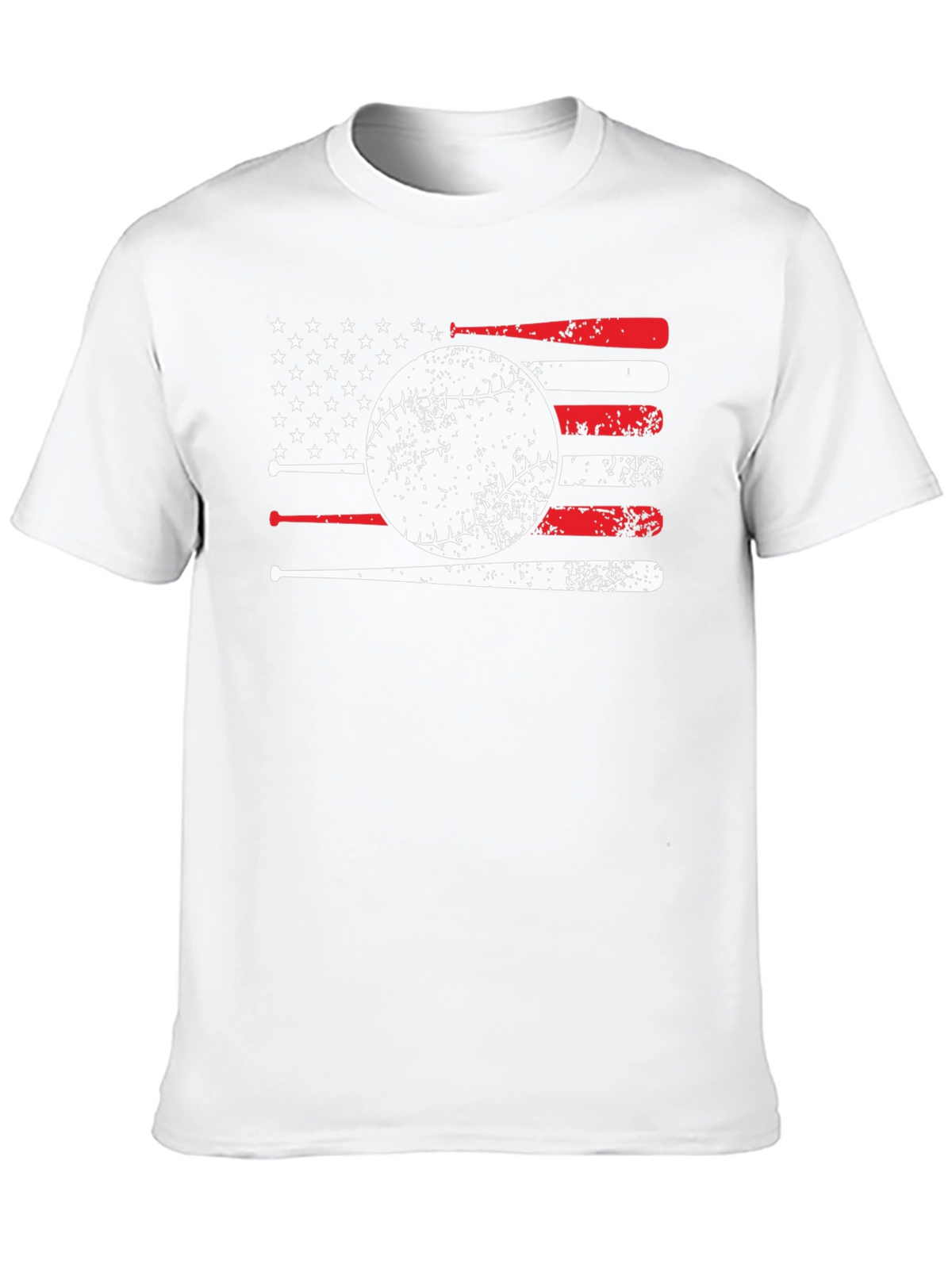 Baseball Flag Graphic T-Shirt - Patriotic Design