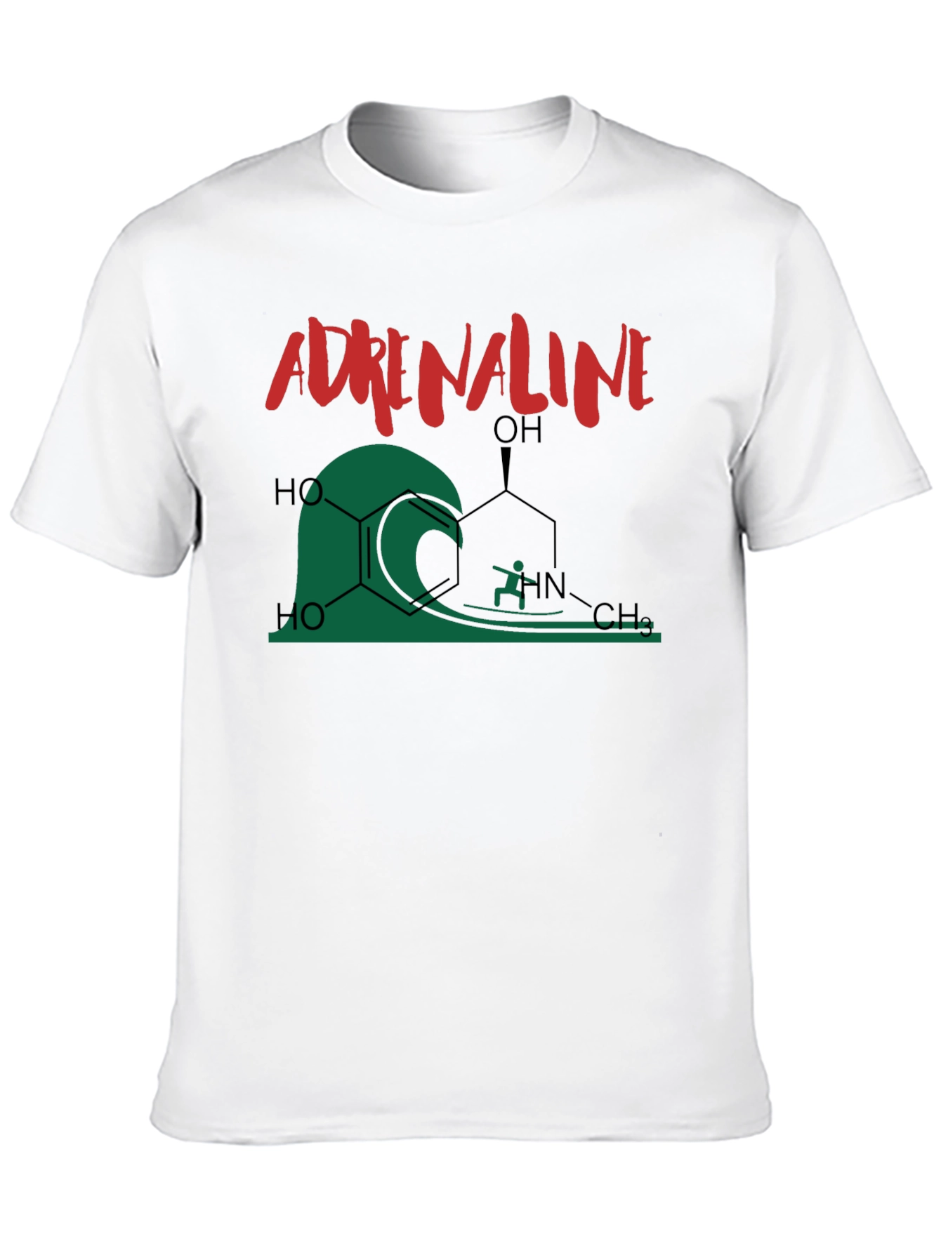 Adrenaline Molecule Surfing Graphic T-Shirt