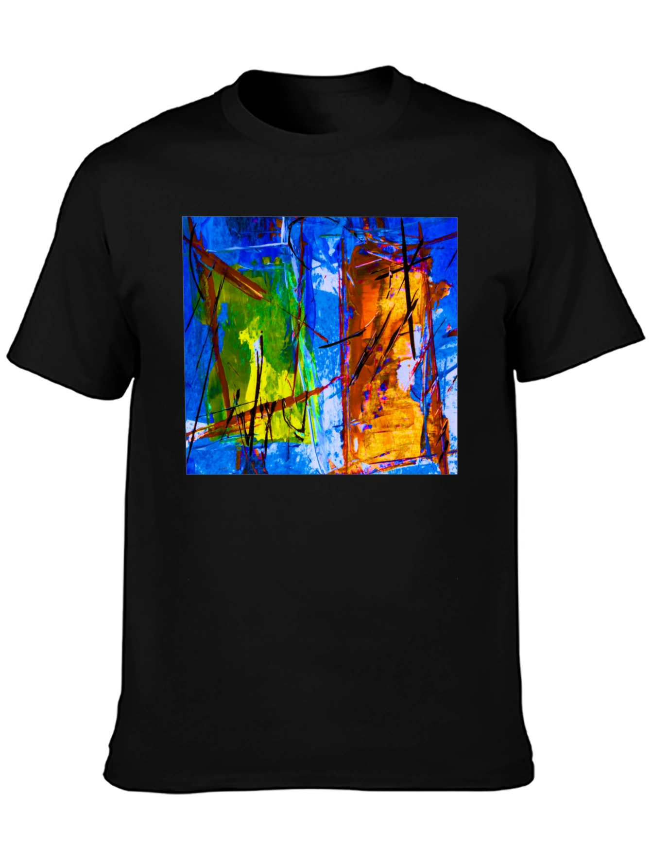 Abstract Art Graphic Black T-Shirt