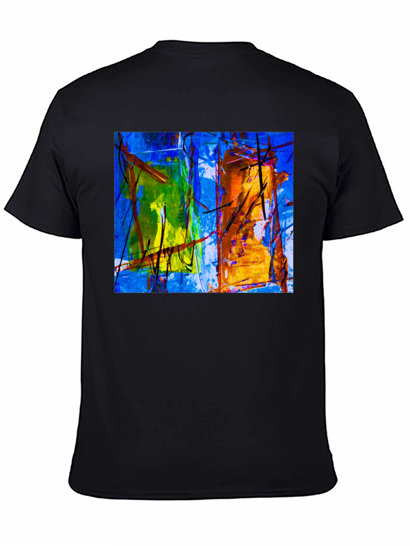 Abstract Art Graphic Black T-Shirt