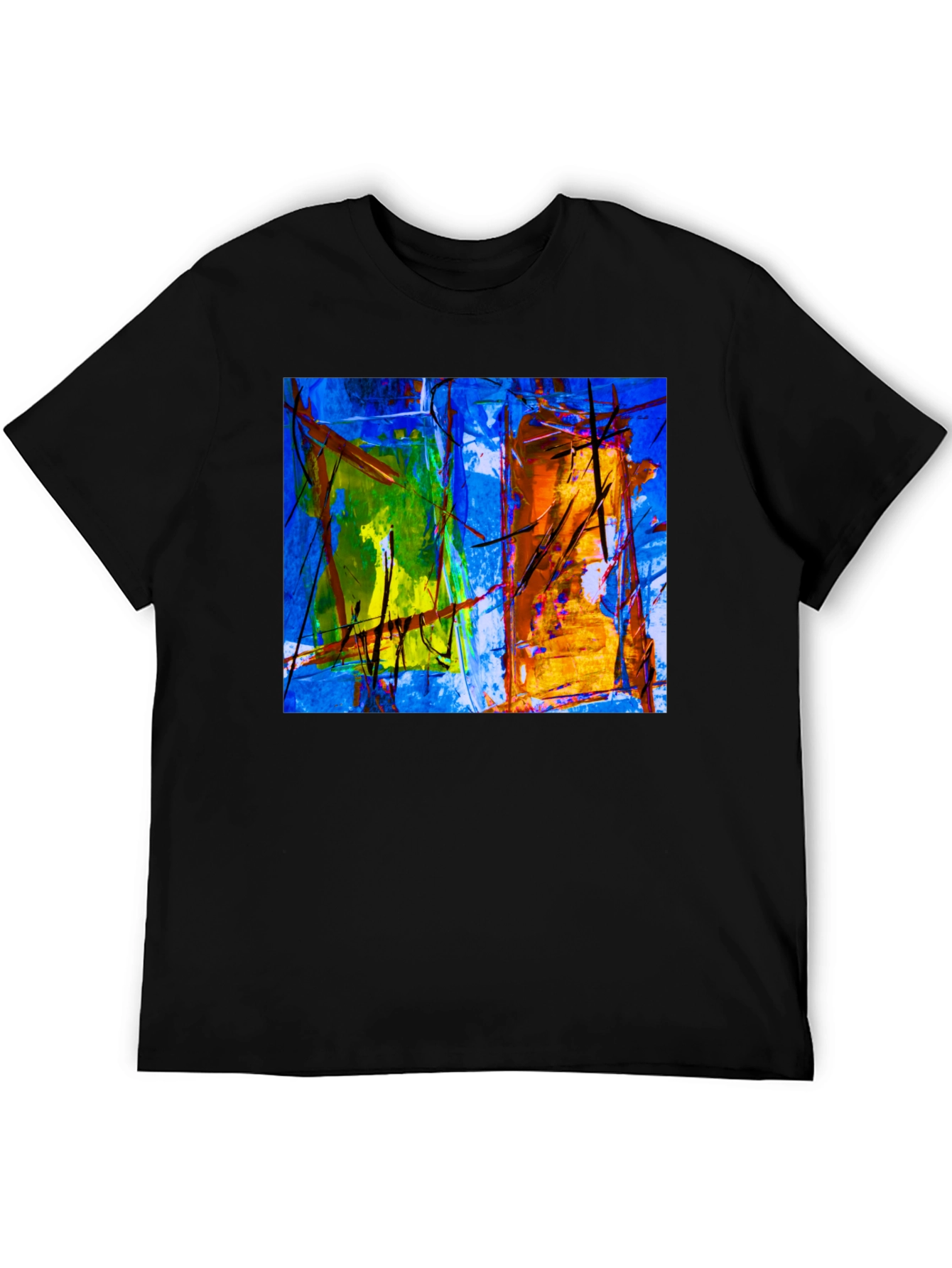 Abstract Art Graphic Black T-Shirt