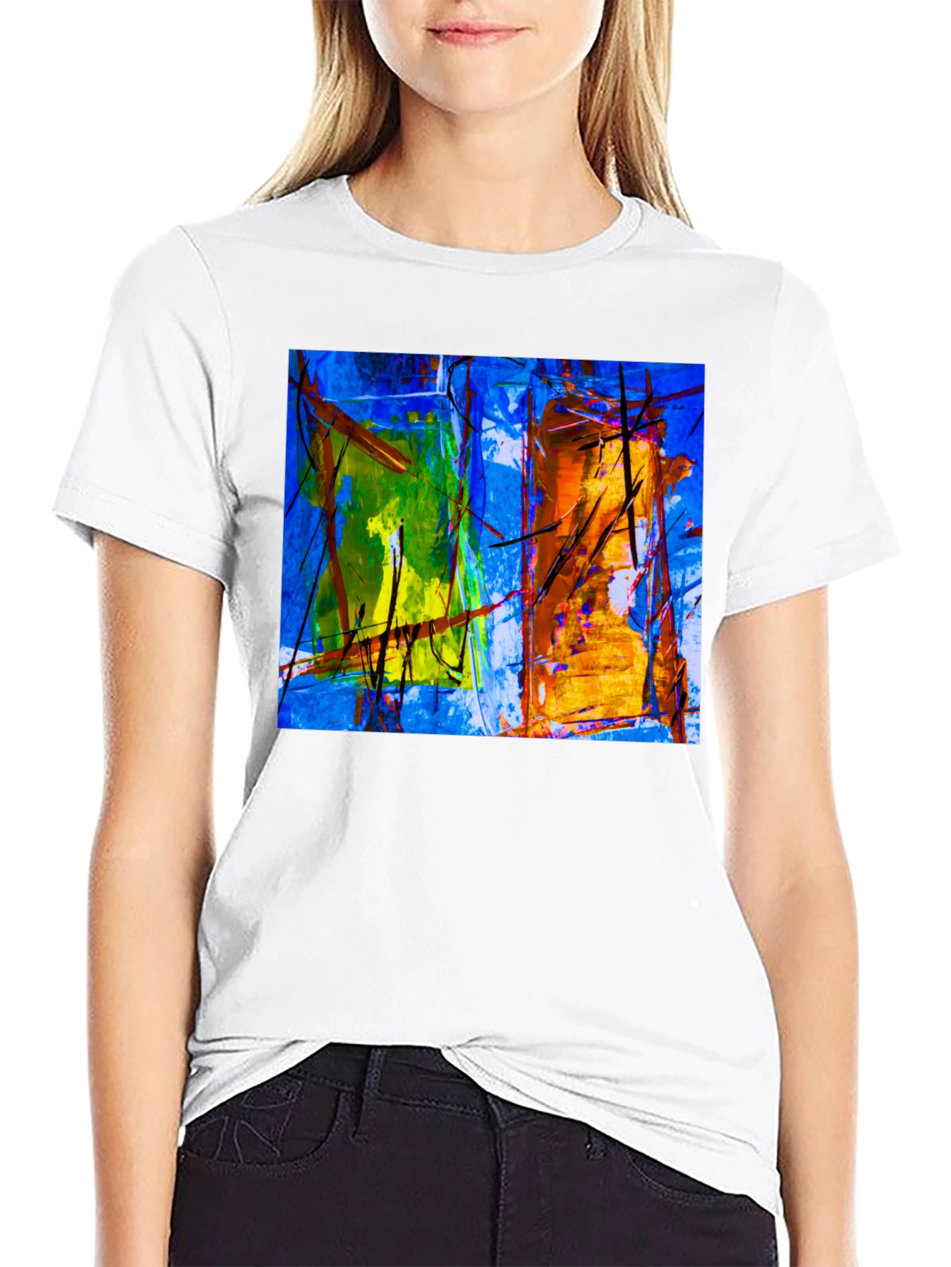Abstract Art Graphic Black T-Shirt
