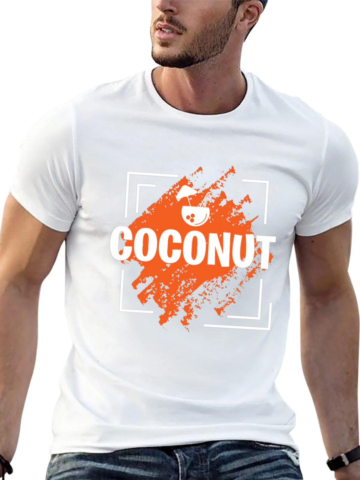 Coconut Graphic Print Crew Neck T-Shirt