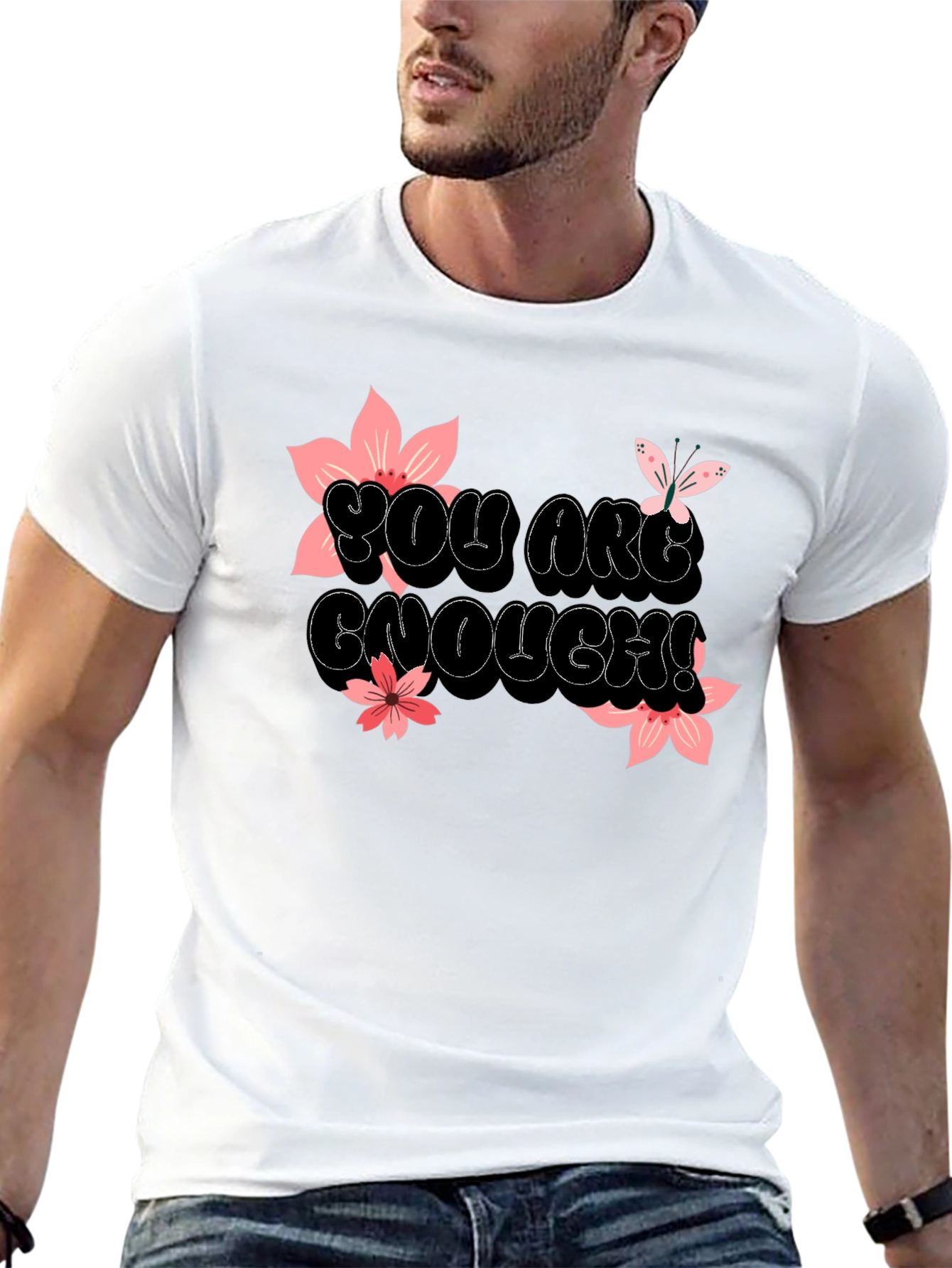 You Are Enough Graphic T-Shirt - Black