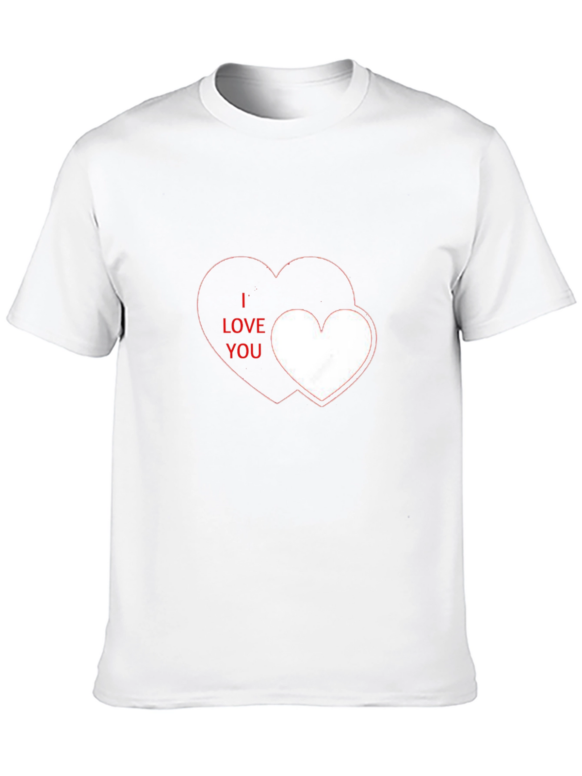 I Love You Heart Graphic Black T-Shirt