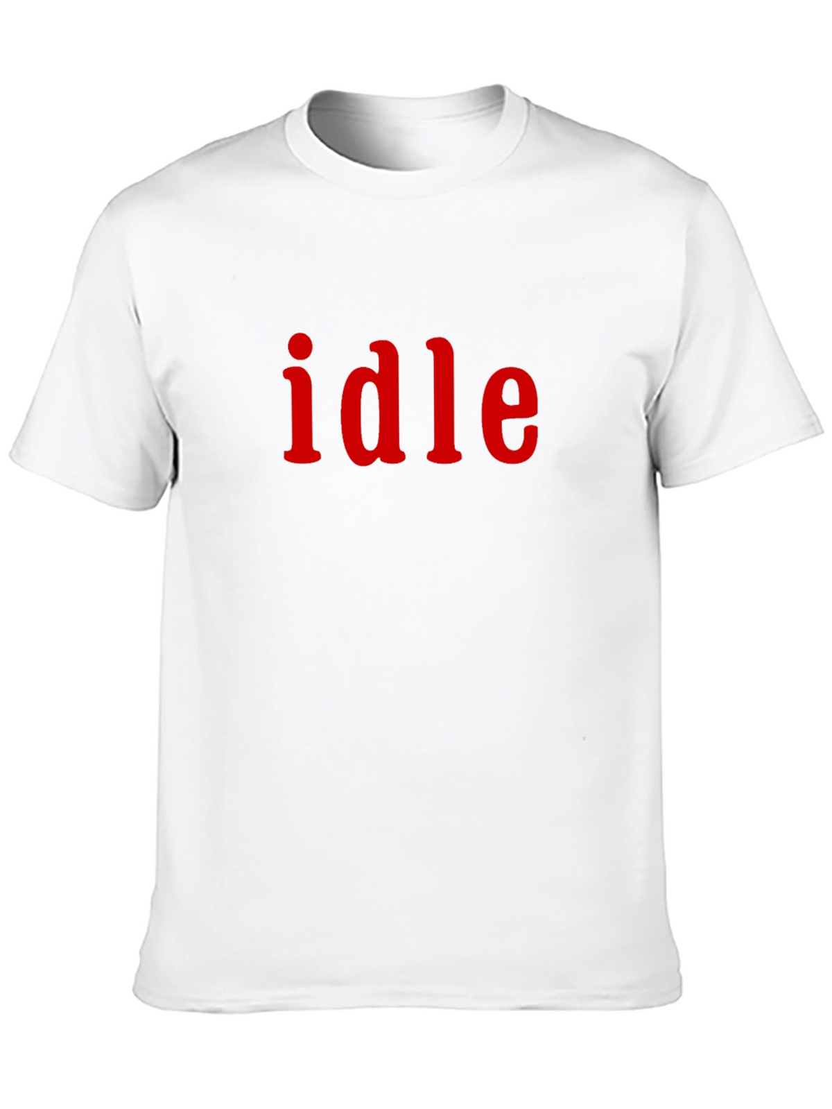 Idle T-Shirt - Red Text on Black