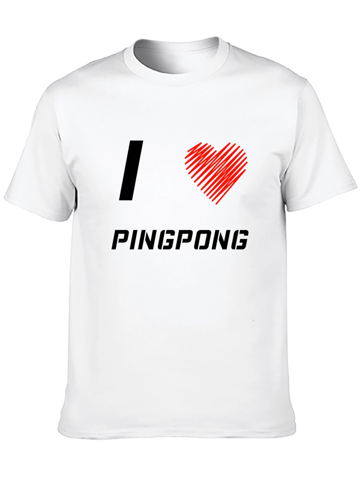 I Love Pingpong Black T-Shirt
