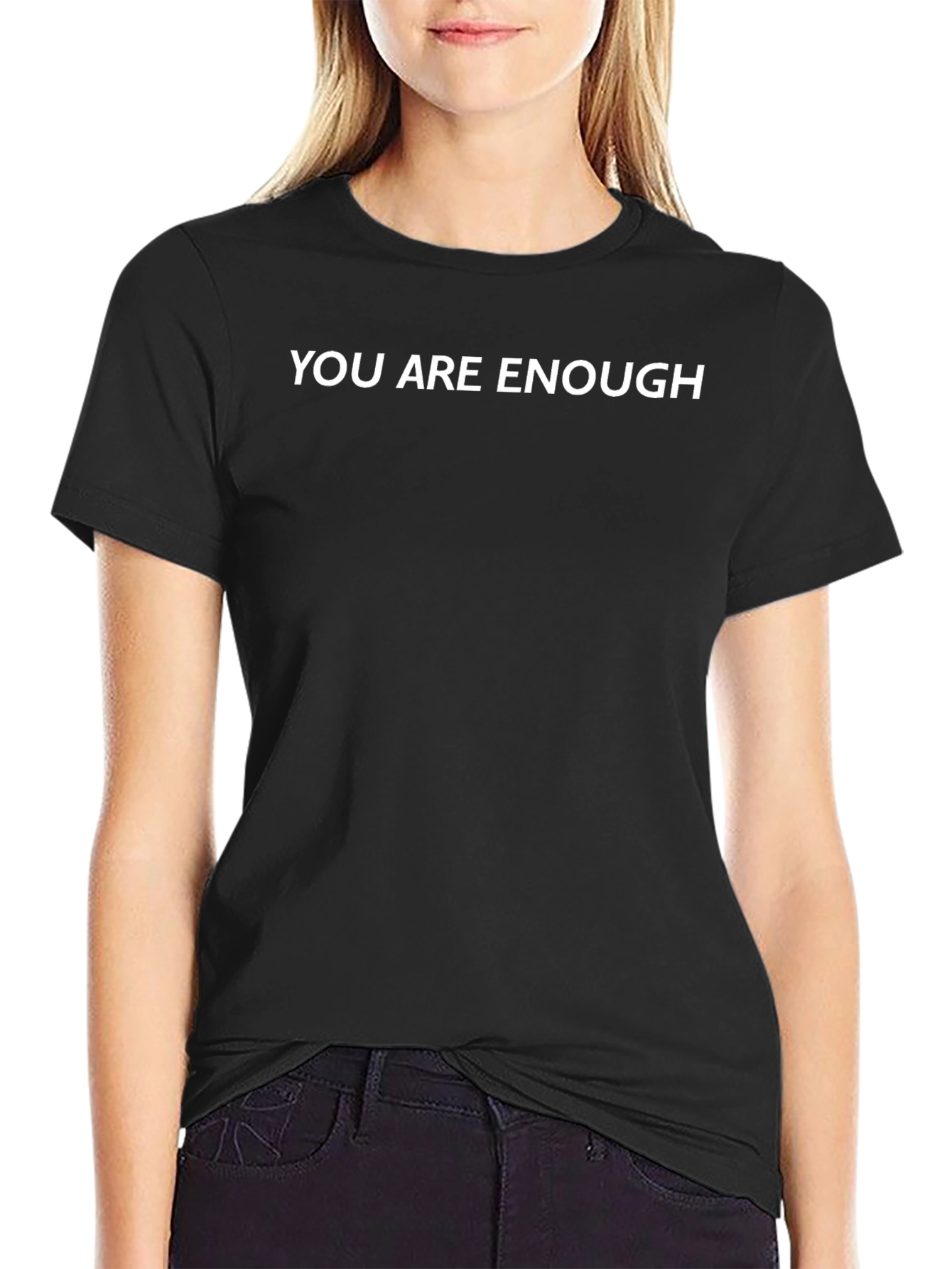 You Are Enough Graphic Black T-Shirt