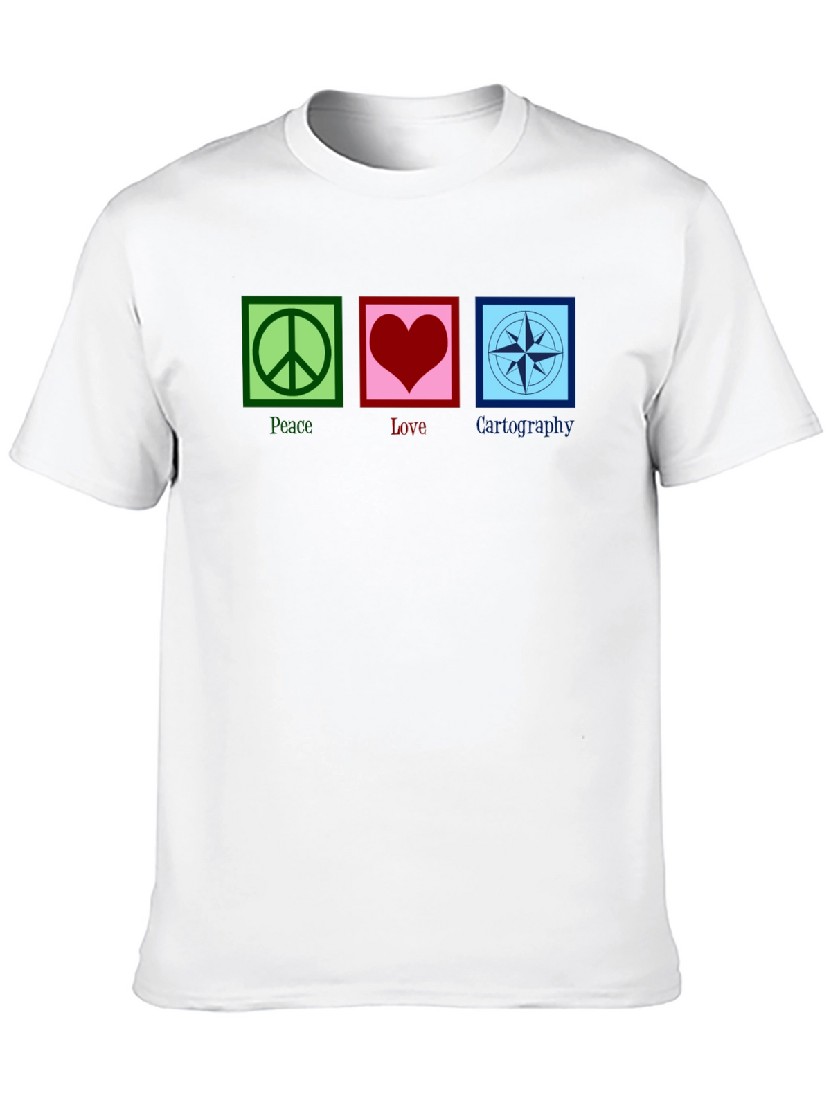 Peace Love Cartography Black T-Shirt