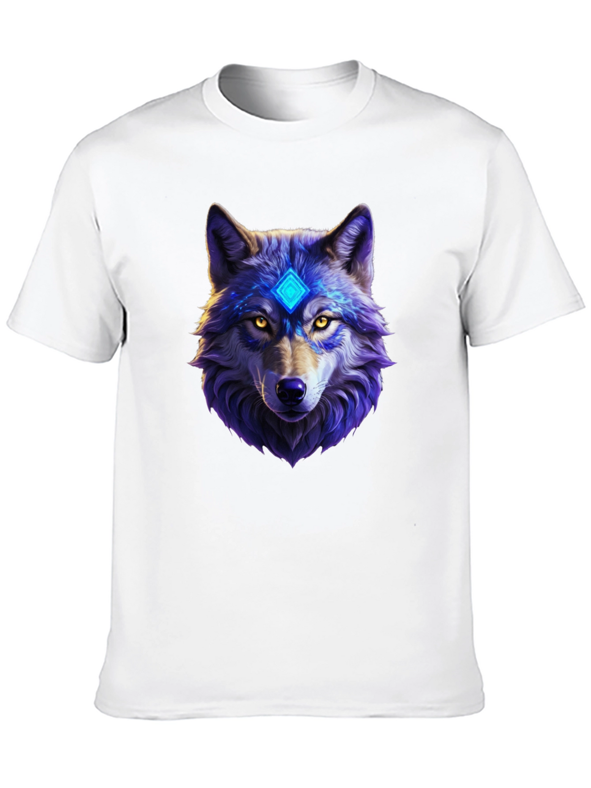 Mystic Wolf Graphic Tee - Black Cotton Comfort