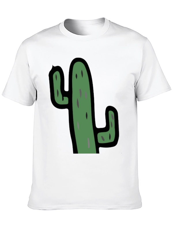 Cactus Graphic Black T-Shirt - Unisex Casual Tee