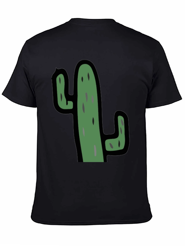 Cactus Graphic Black T-Shirt - Unisex Casual Tee