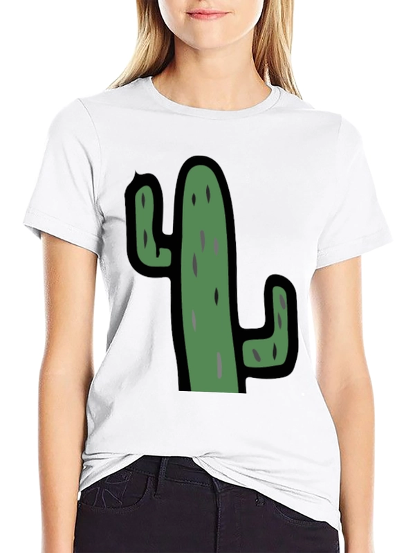 Cactus Graphic Black T-Shirt - Unisex Casual Tee