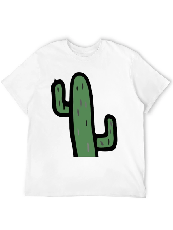 Cactus Graphic Black T-Shirt - Unisex Casual Tee