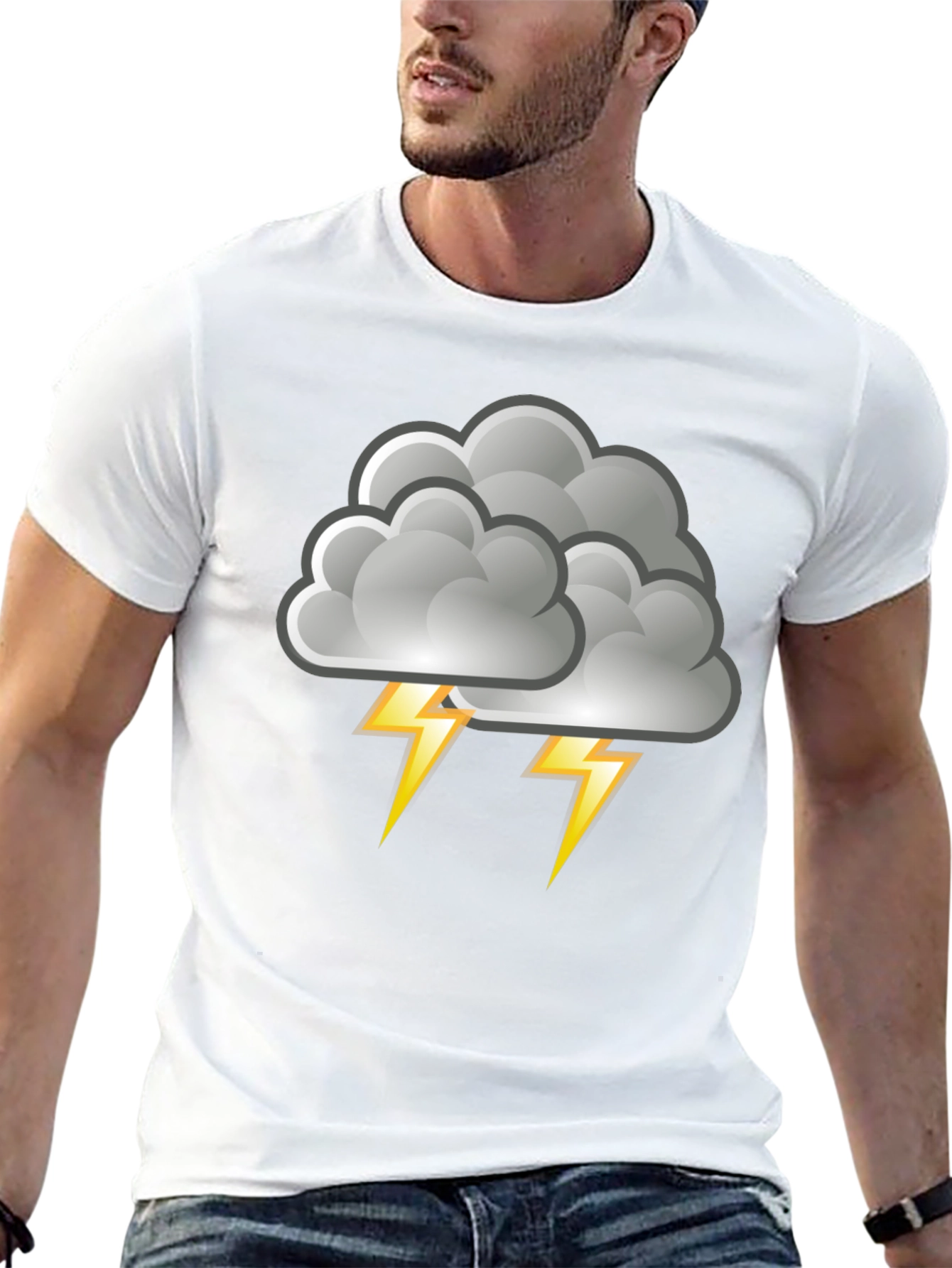 Stormy Weather T-Shirt - Cloud Lightning Design