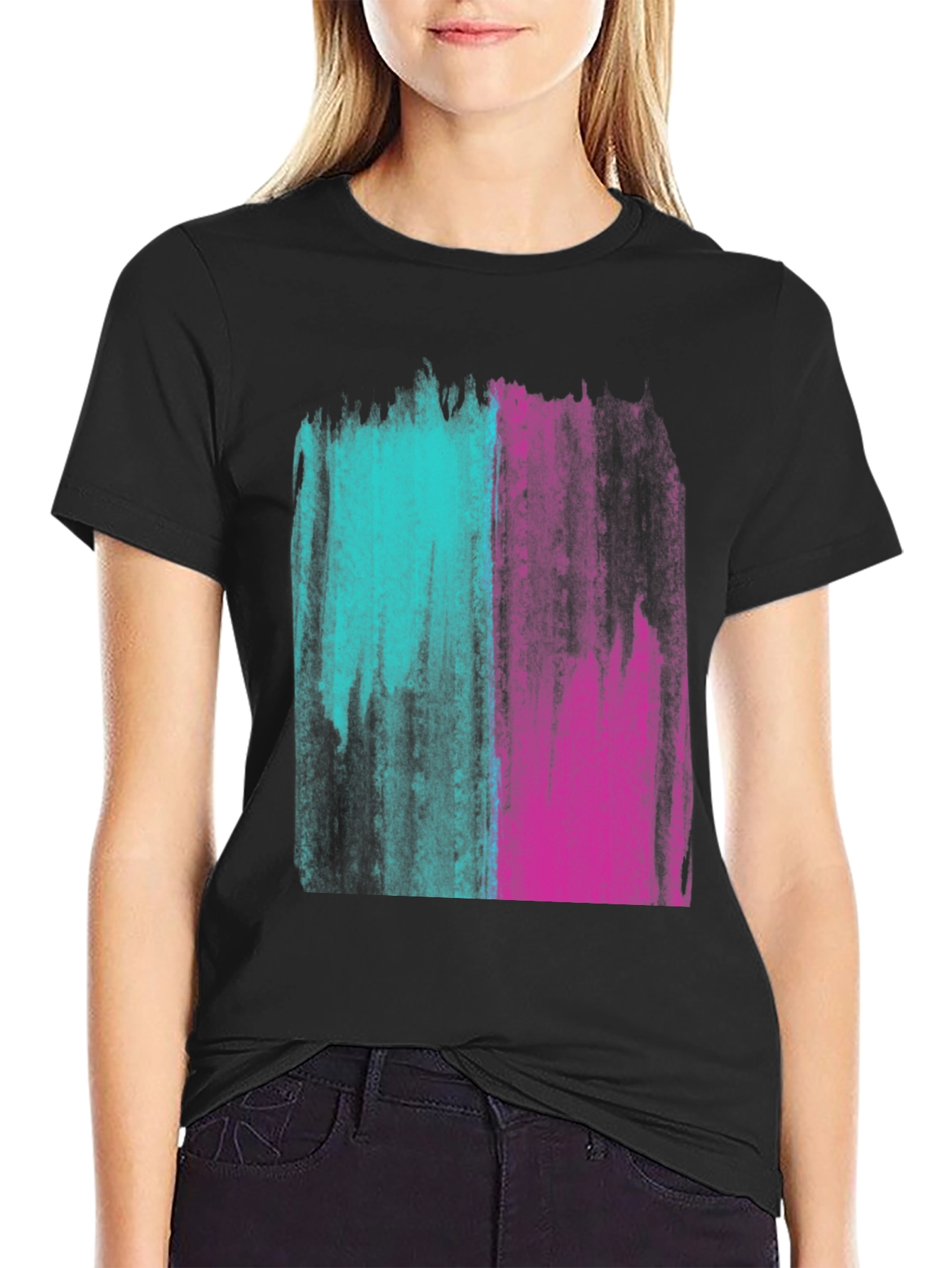 Abstract Brushstroke Graphic Tee - Modern Art Shirt