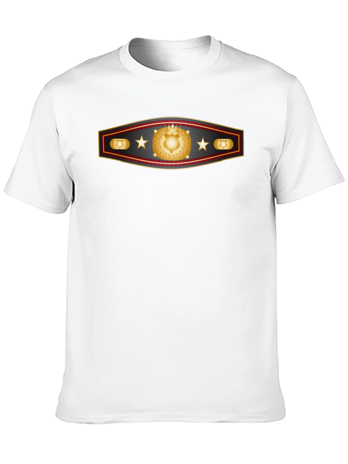 Black T-Shirt with Shield and Star Graphic