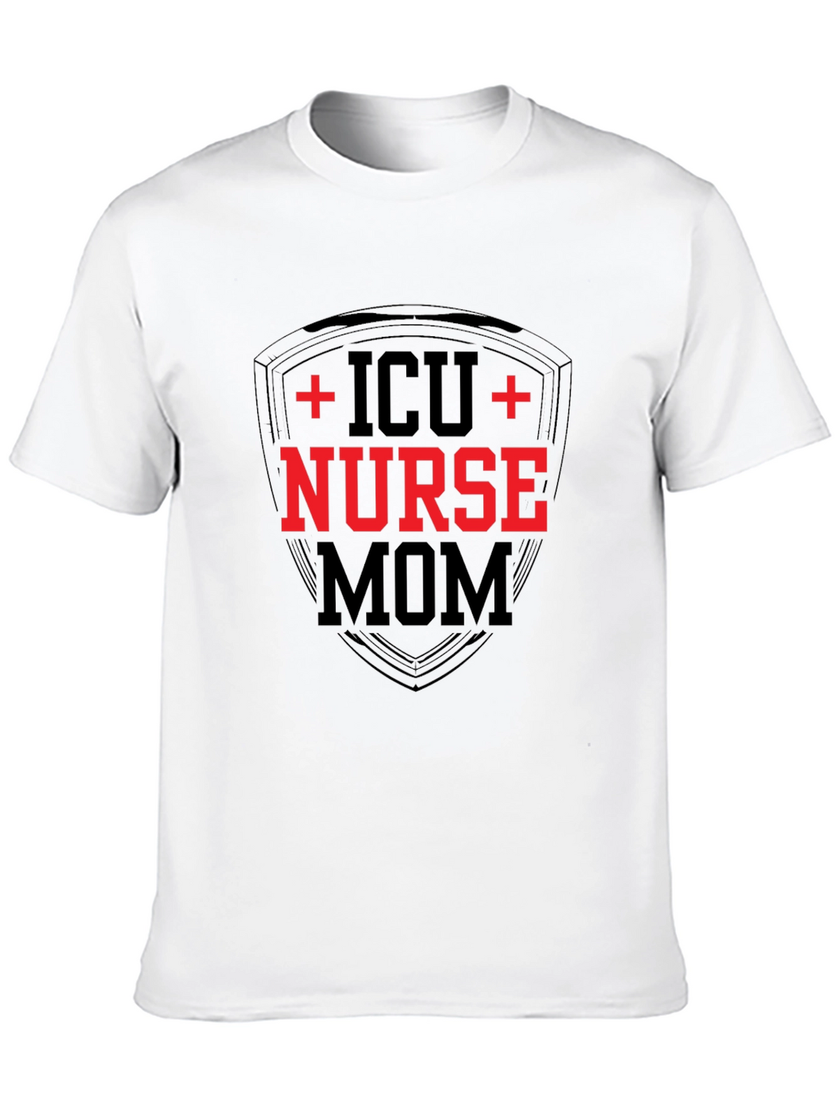 ICU Nurse Mom Graphic Tee - Black Cotton T-Shirt