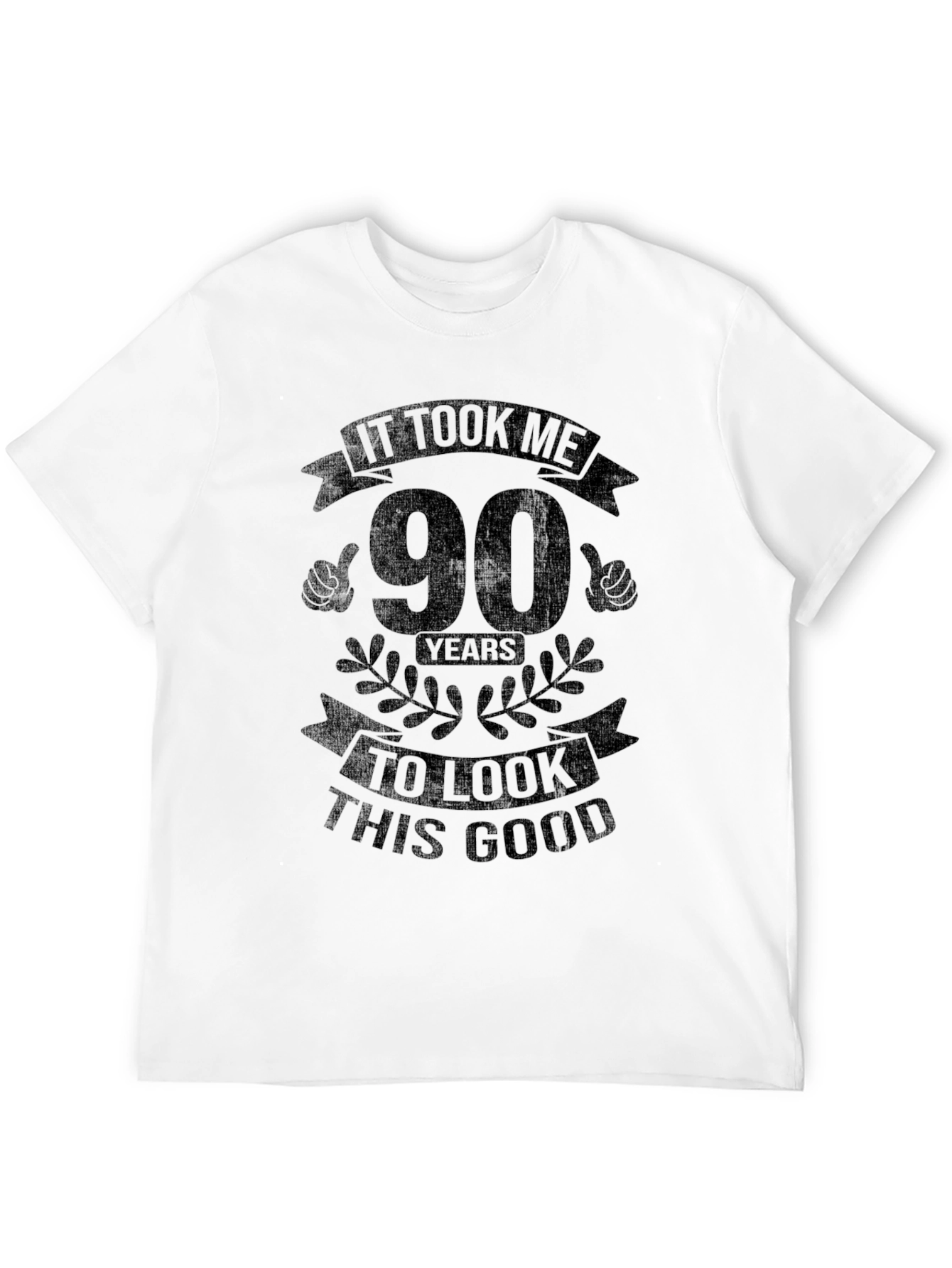 90 Years to Look This Good Black T-Shirt