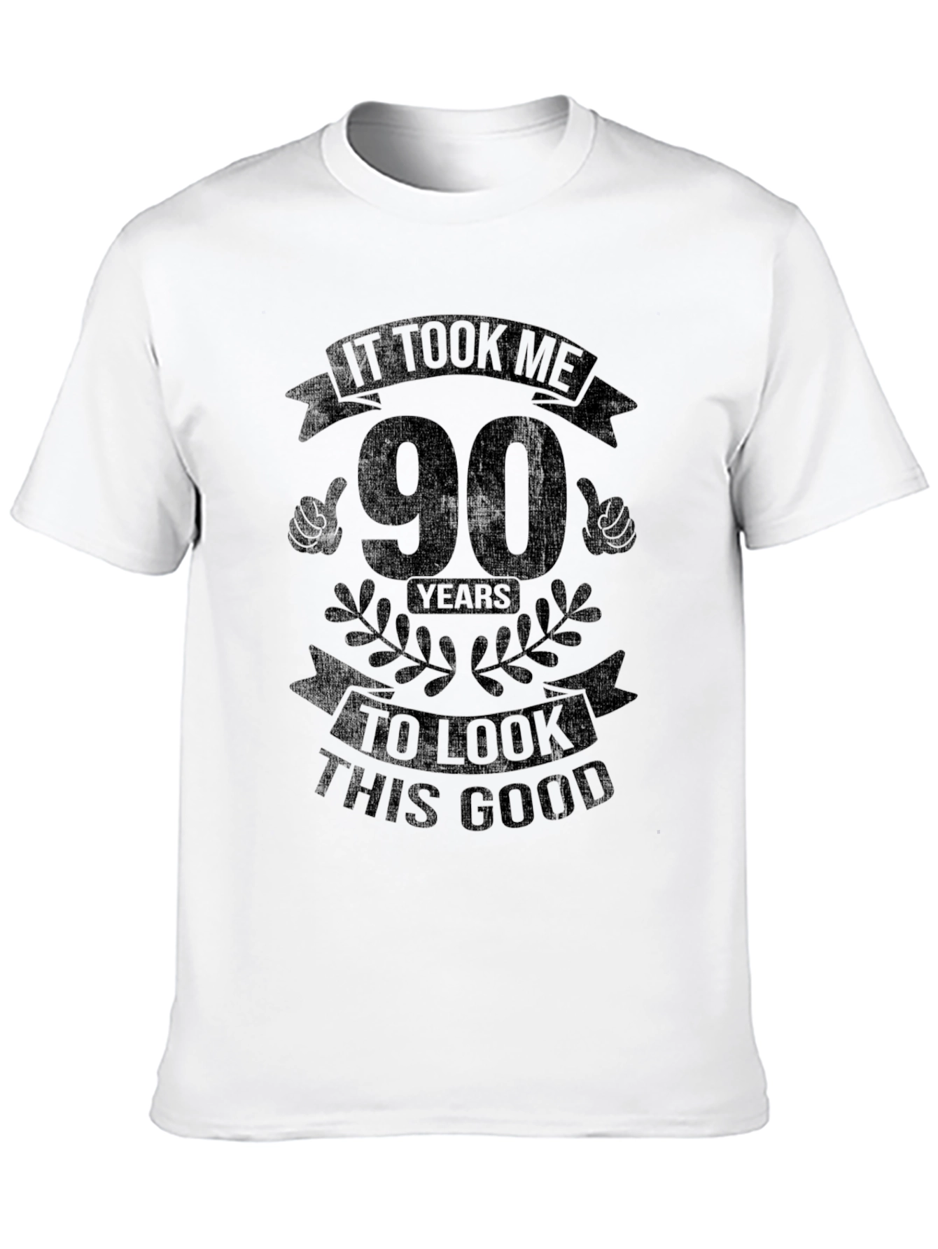 90 Years to Look This Good Black T-Shirt