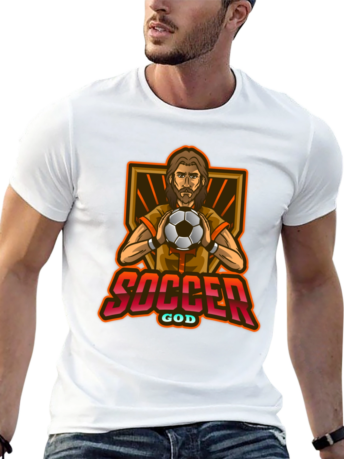 Soccer God Graphic T-Shirt - Stylish & Unique Design