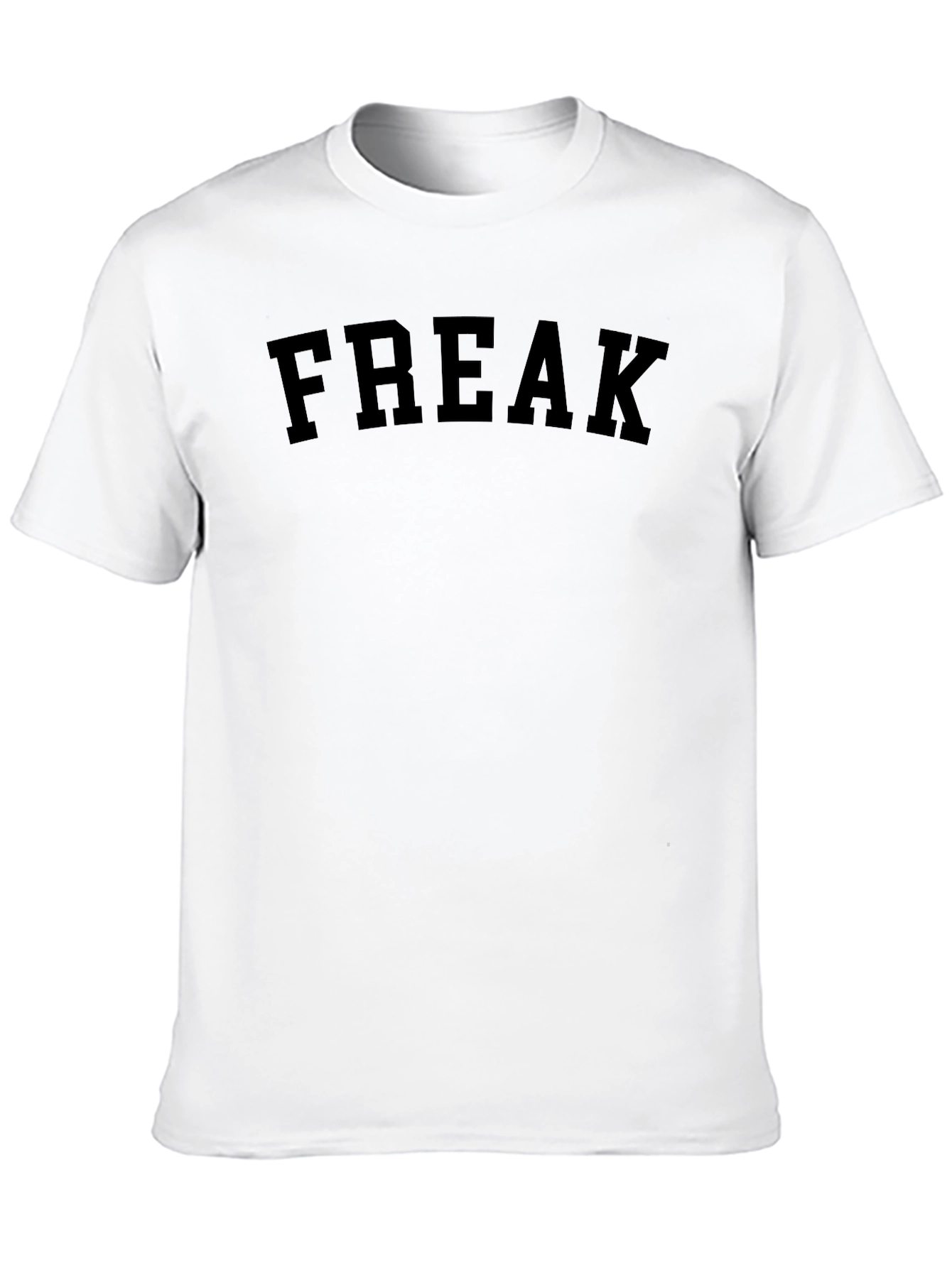 Freak Graphic Print Black Crew Neck T-Shirt