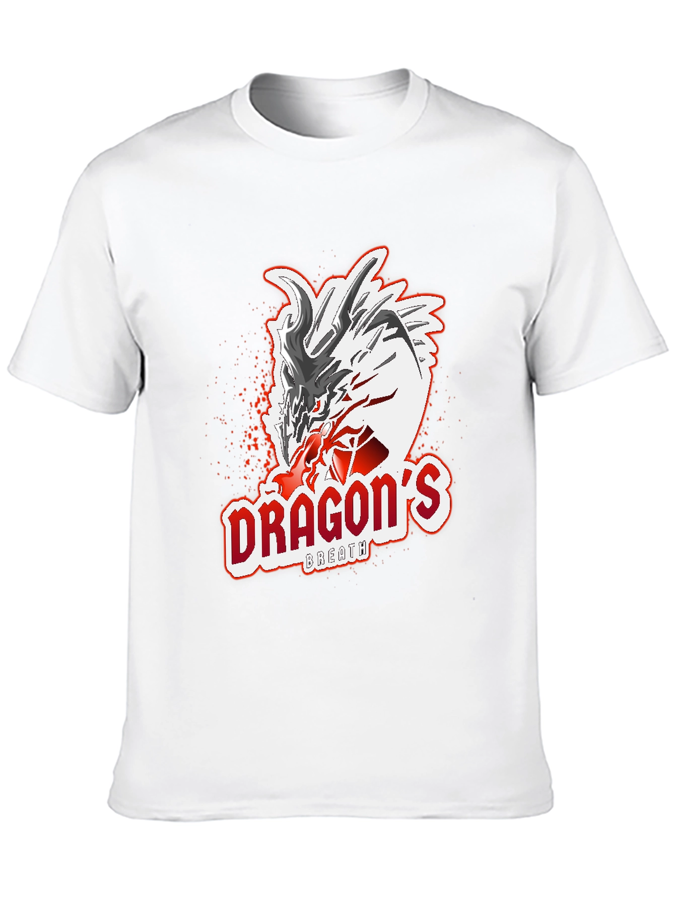 Dragons Breath Graphic Tee - Black Cotton T-Shirt