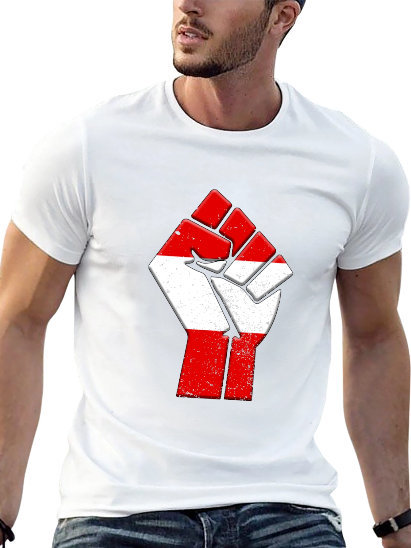 Austrian Flag Fist T-Shirt - Support Freedom