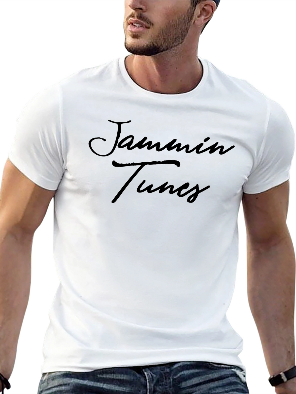 Jammin Tunes Black Graphic T-Shirt