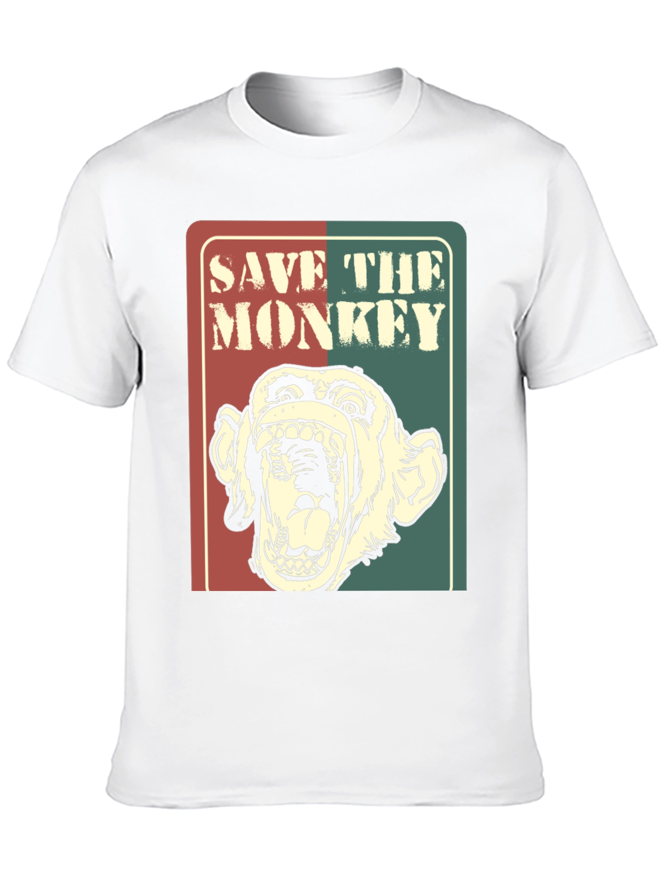 Save The Monkey Graphic T-Shirt - Retro Style Tee