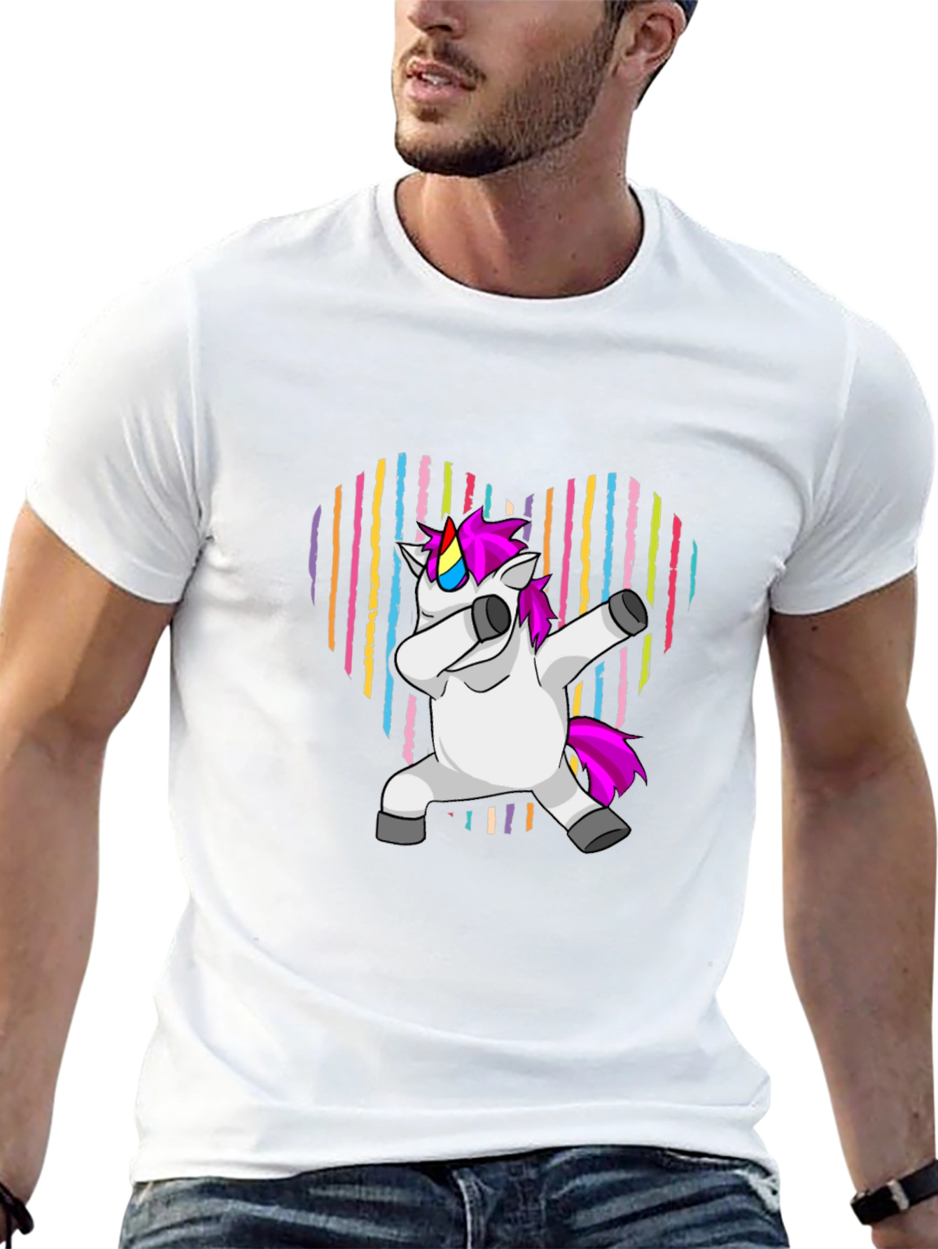 Unicorn Dabbing Heart T-Shirt