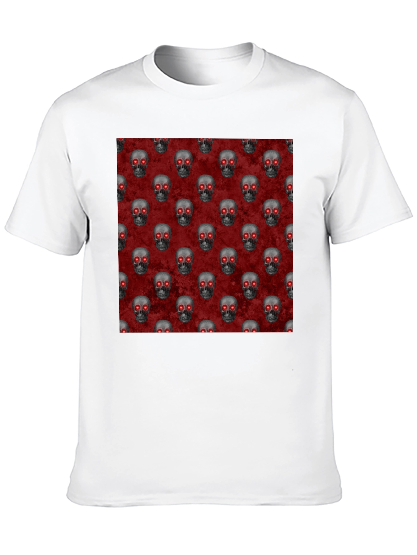 Skull Pattern T-Shirt - Gothic Style
