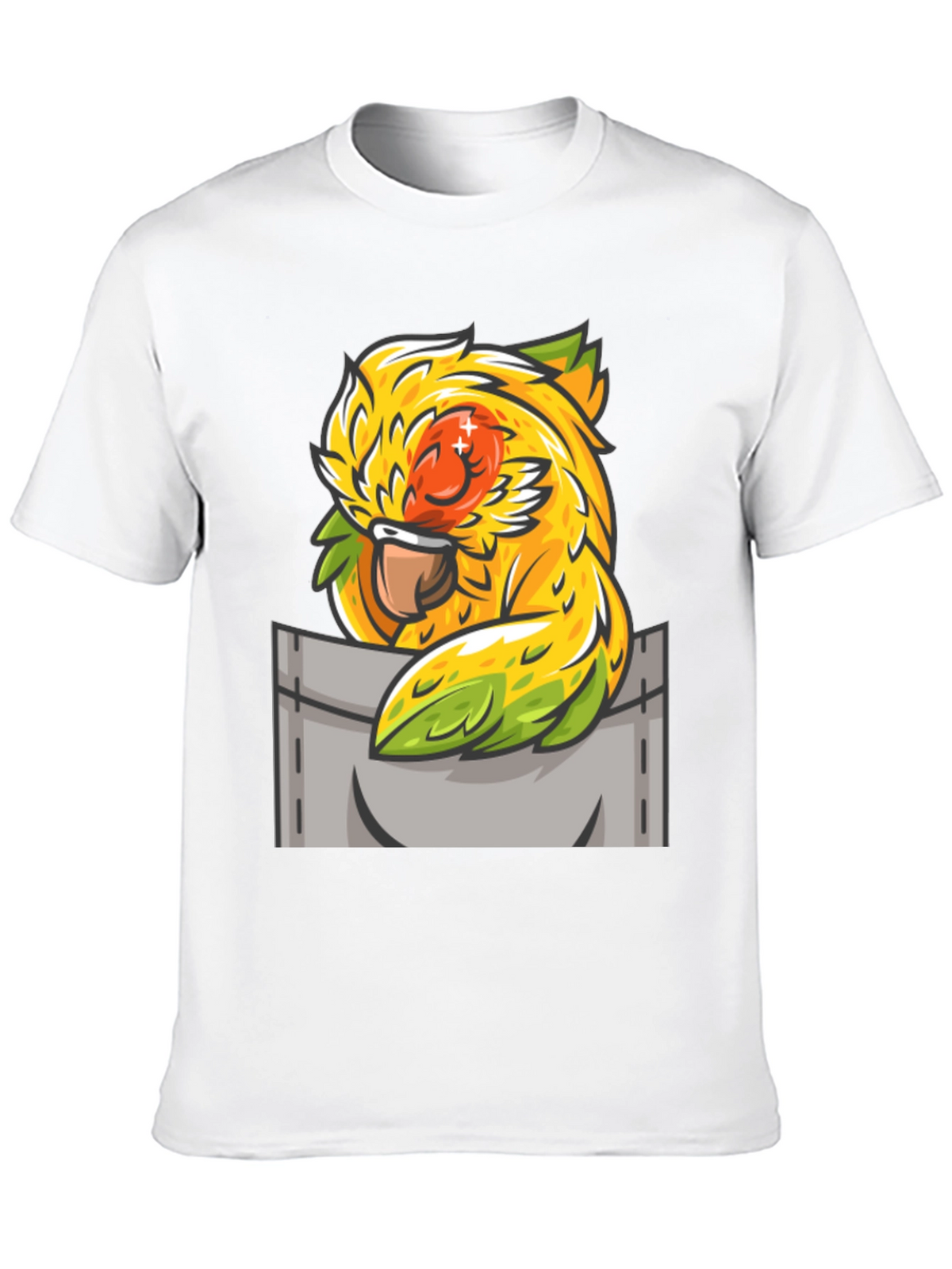 Parrot Pocket T-Shirt - Unique Graphic Tee