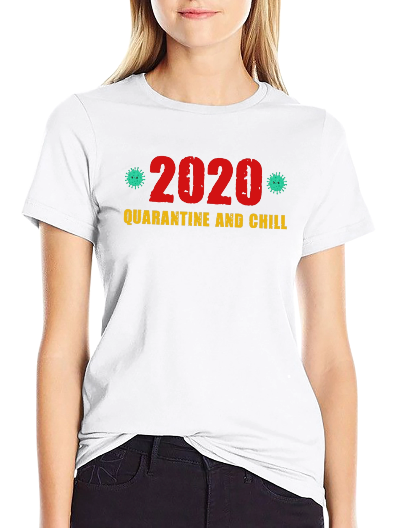 2020 Quarantine and Chill Graphic T-Shirt