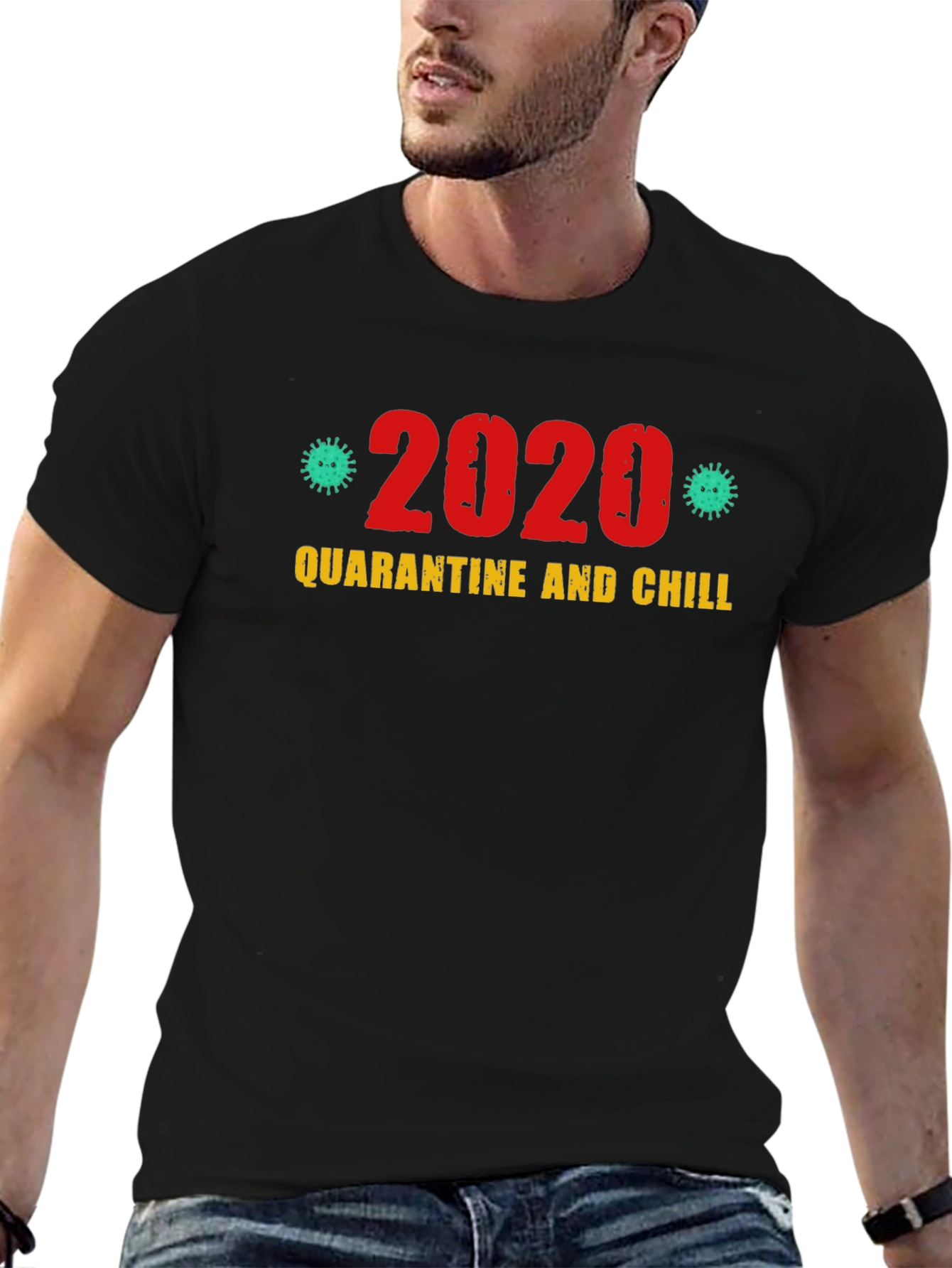 2020 Quarantine and Chill Graphic T-Shirt