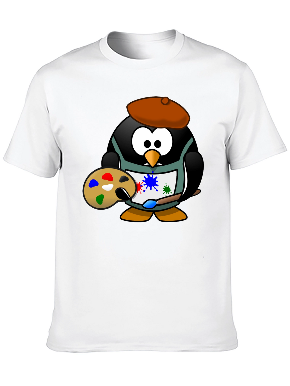 Penguin Artist Graphic T-Shirt - Black