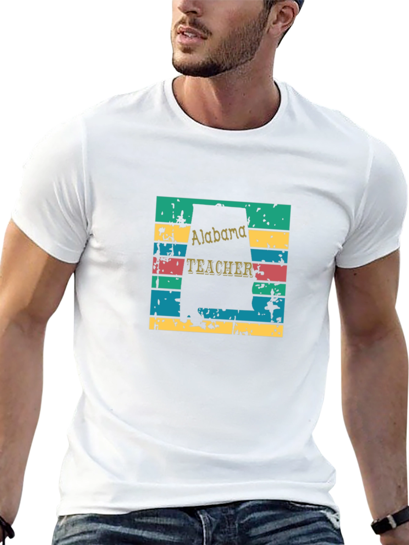 Alabama Teacher Retro T-Shirt - Black