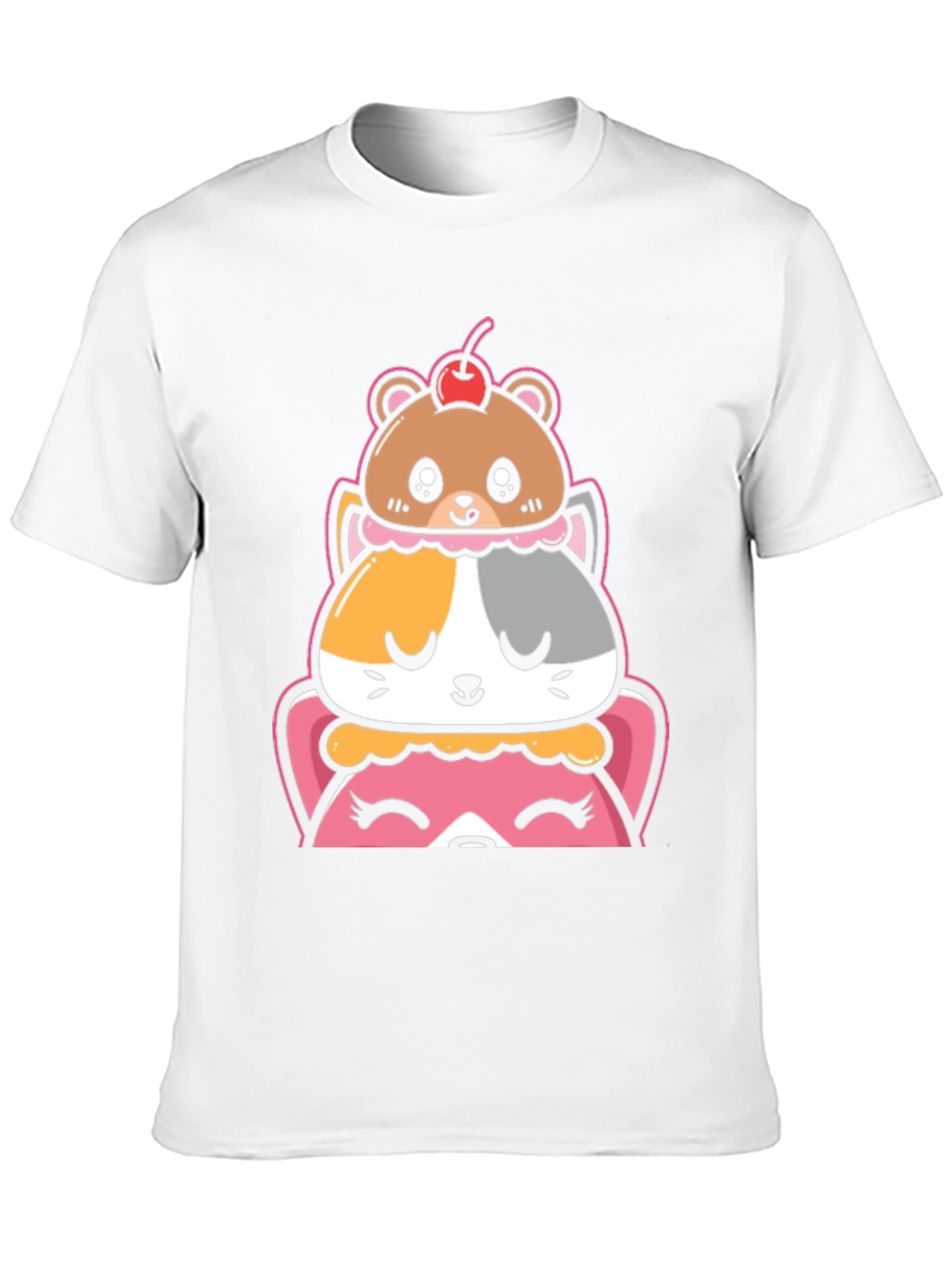 Cute Animal Dessert Stack Graphic Tee
