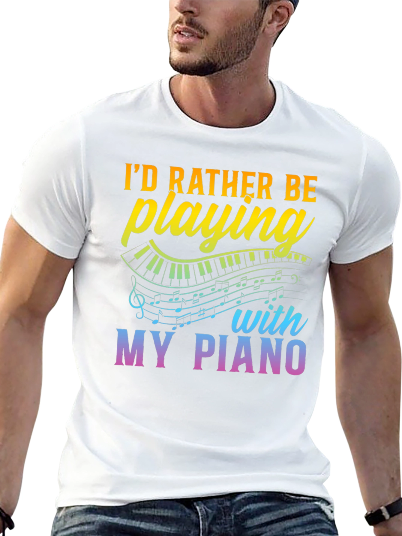 Id Rather Be Playing My Piano T-Shirt