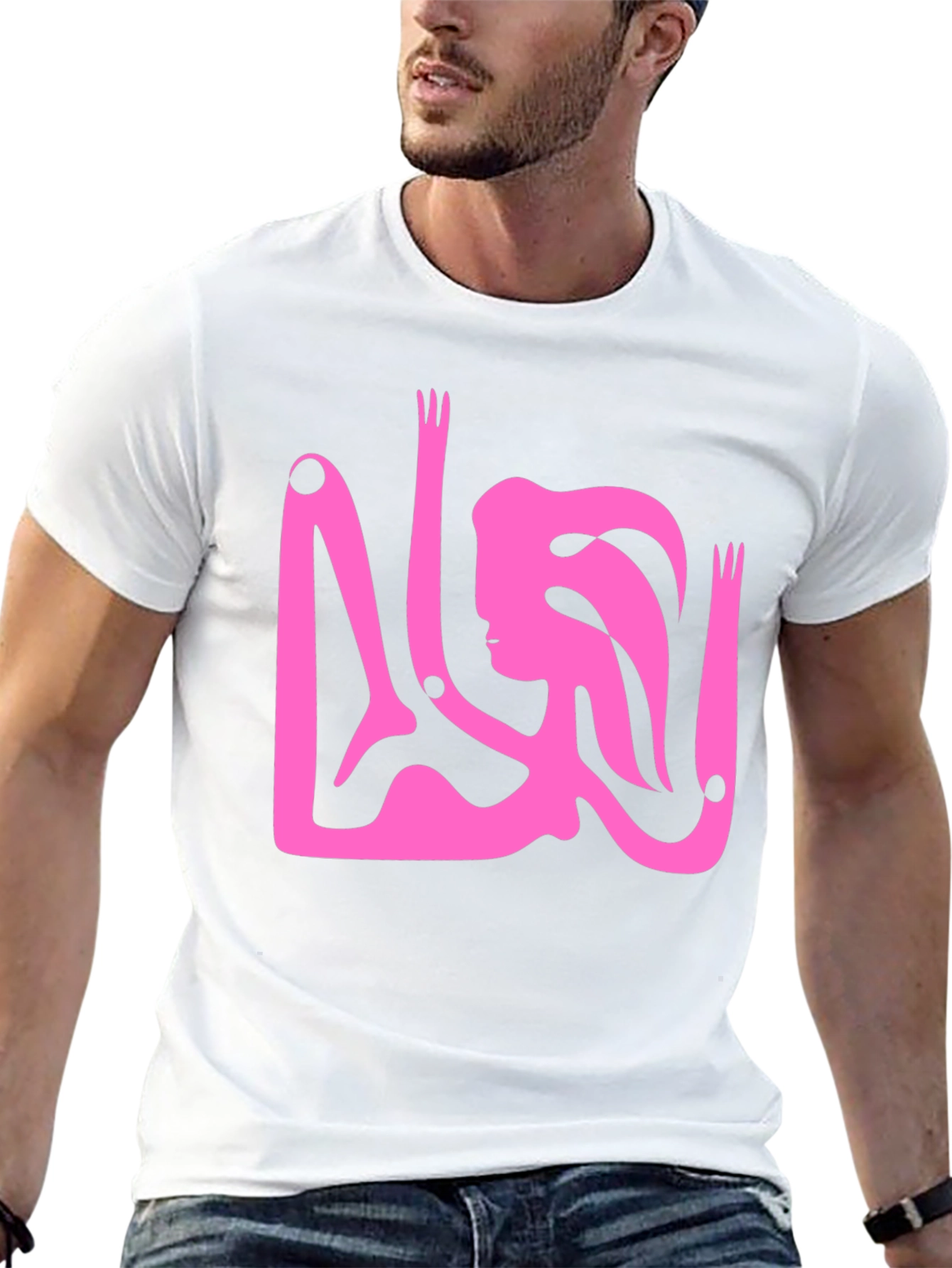 Abstract Art Graphic Tee - Black Unisex T-Shirt