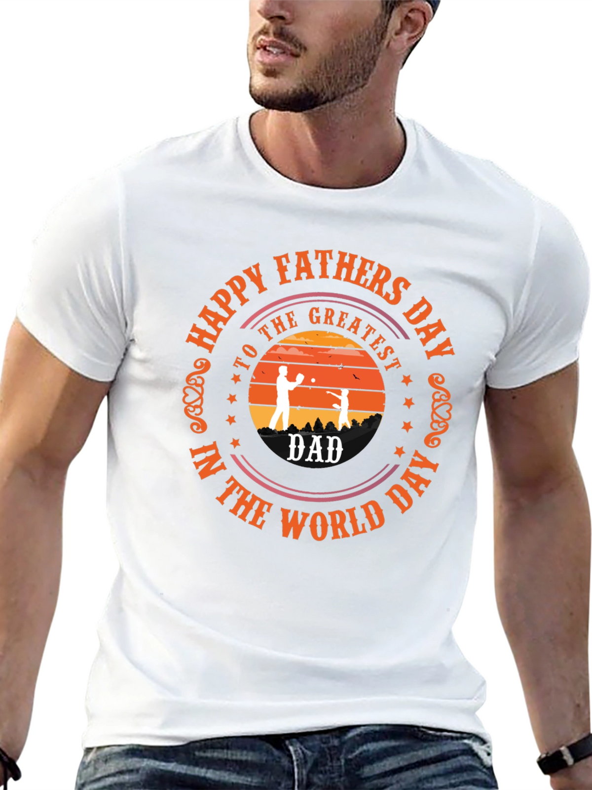 Happy Fathers Day Black T-Shirt