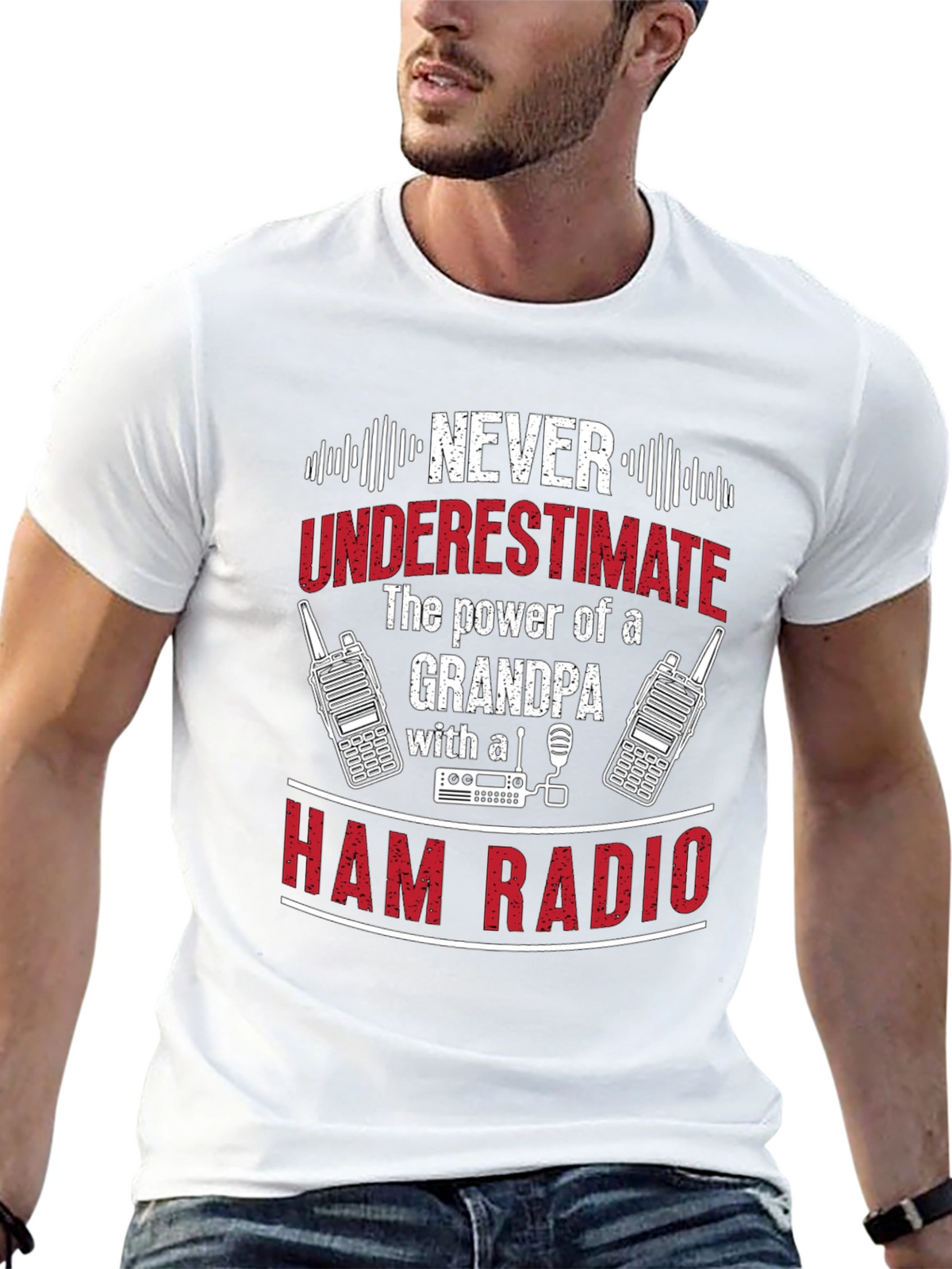 Grandpa Ham Radio T-Shirt - Never Underestimate