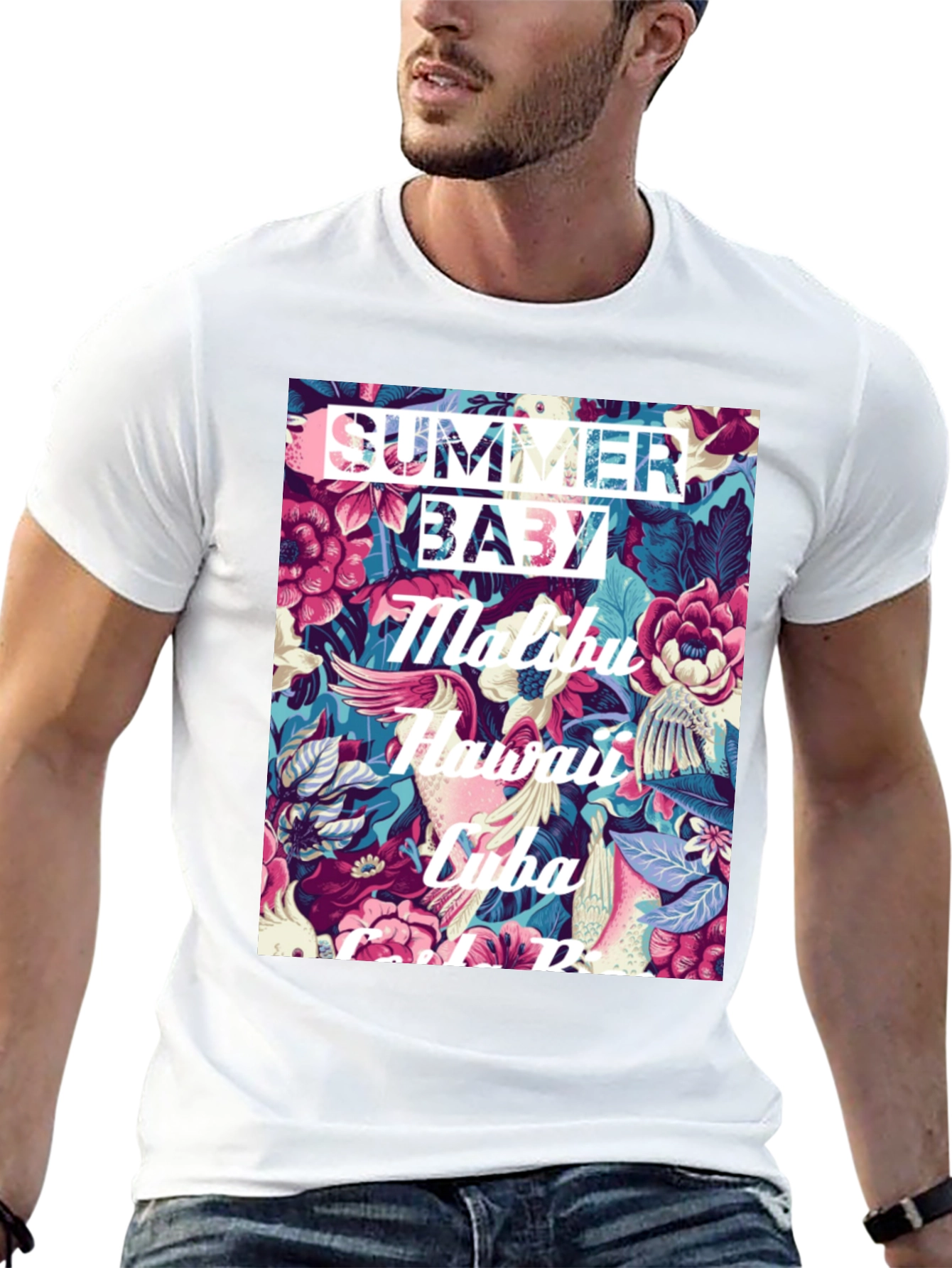 Summer Baby Floral Graphic T-Shirt