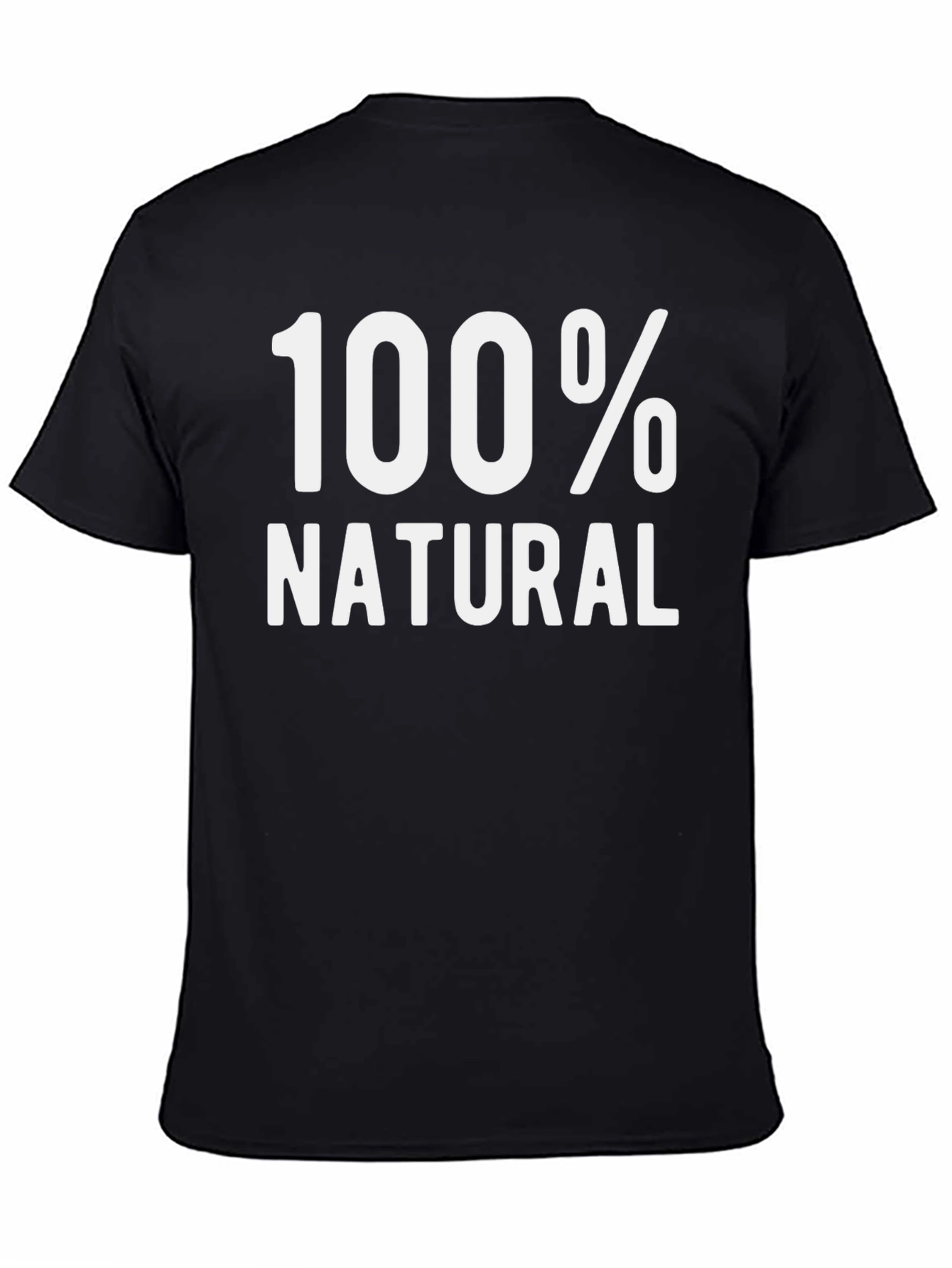 100% Natural Graphic T-Shirt - Black