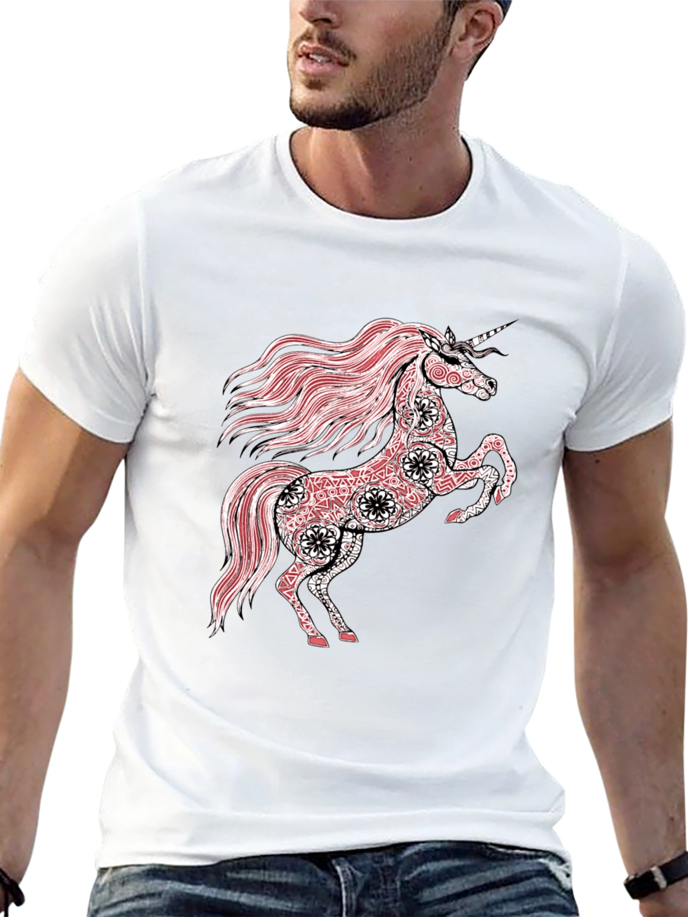 Unicorn Graphic Black T-Shirt