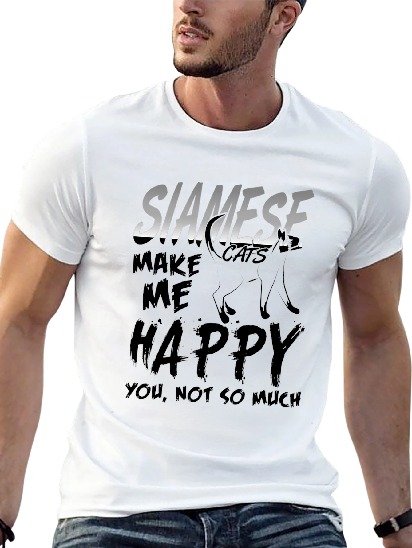 Siamese Cats Make Me Happy T-Shirt