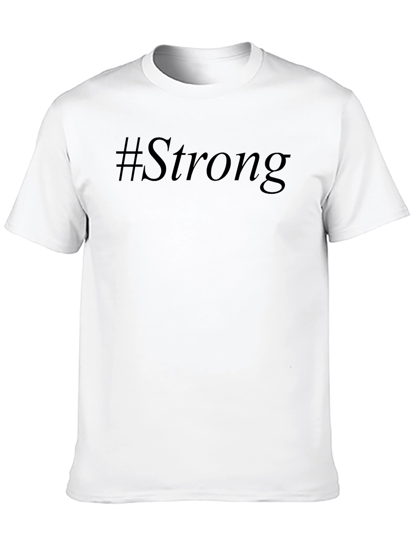 #Strong Black Graphic T-Shirt